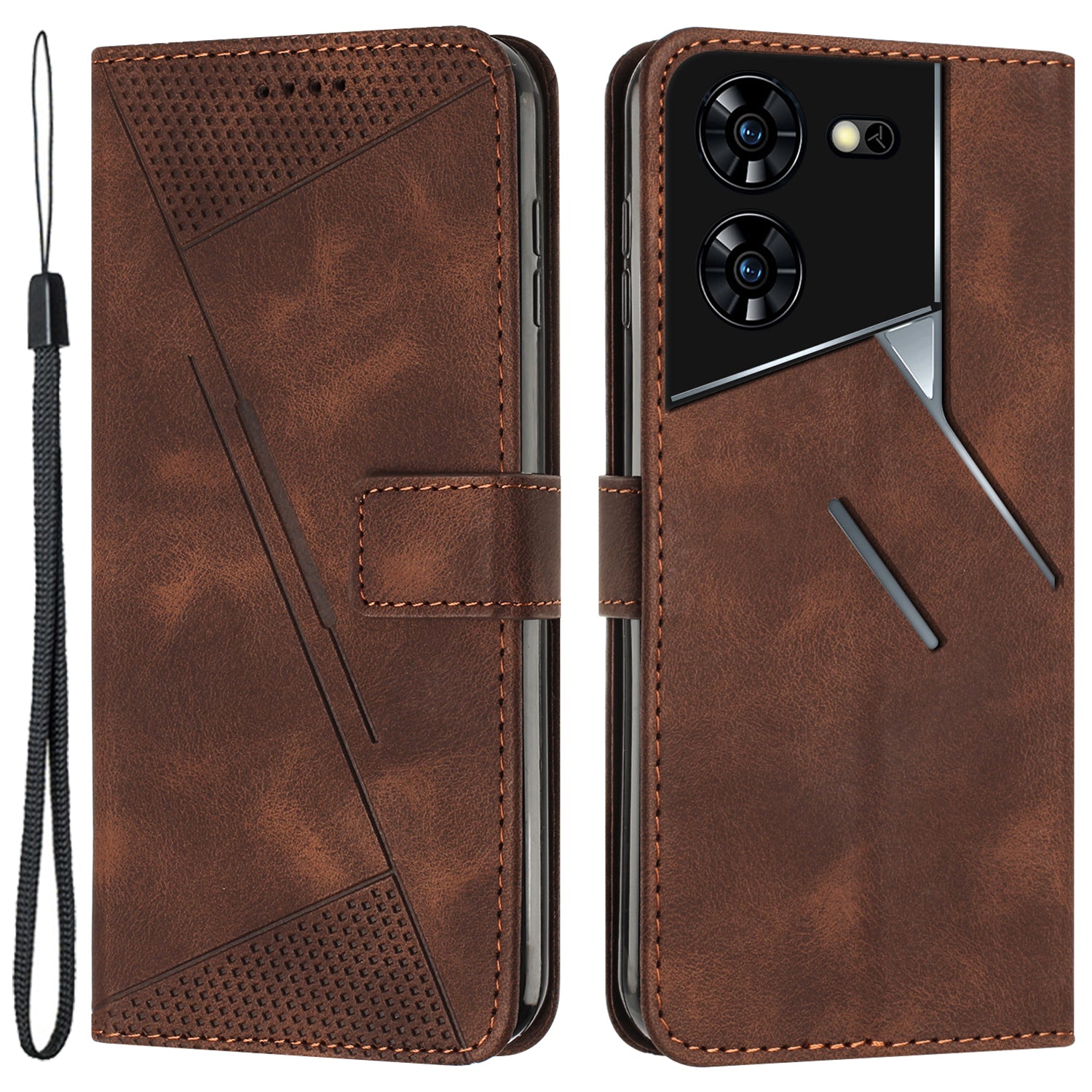 For Transsion Tecno Pova 5 Pro 5G Wallet Phone Case Stand View Anti-Drop PU Leather Cover