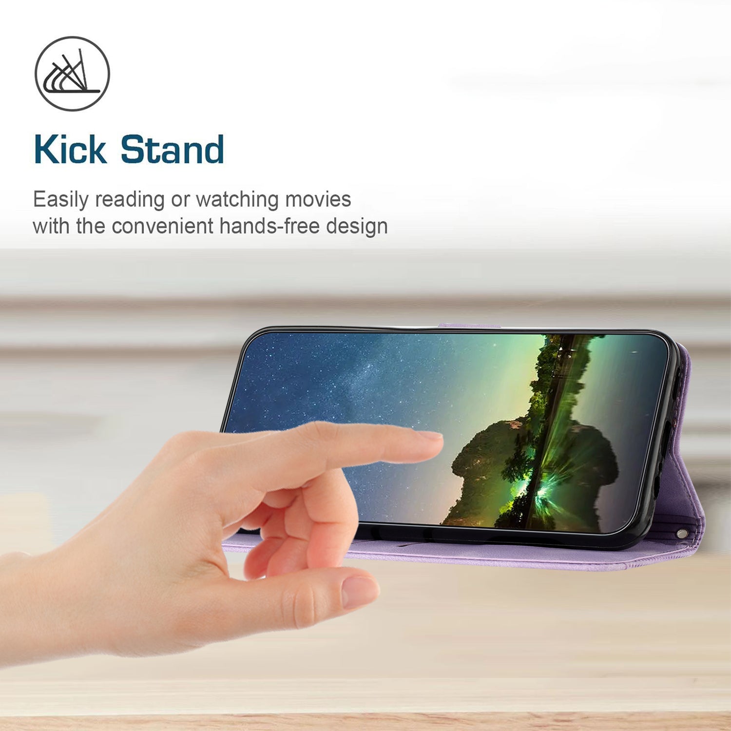 For vivo S18 5G / S18 Pro 5G / V30 5G / V30 Pro 5G Case Triangle Imprinted Leather Phone Cover with Stand