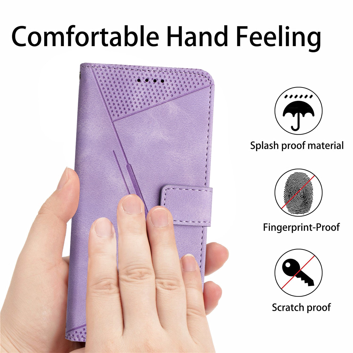 For Transsion itel P55 5G P661N Protective Case Triangle Imprinted Leather Phone Cover