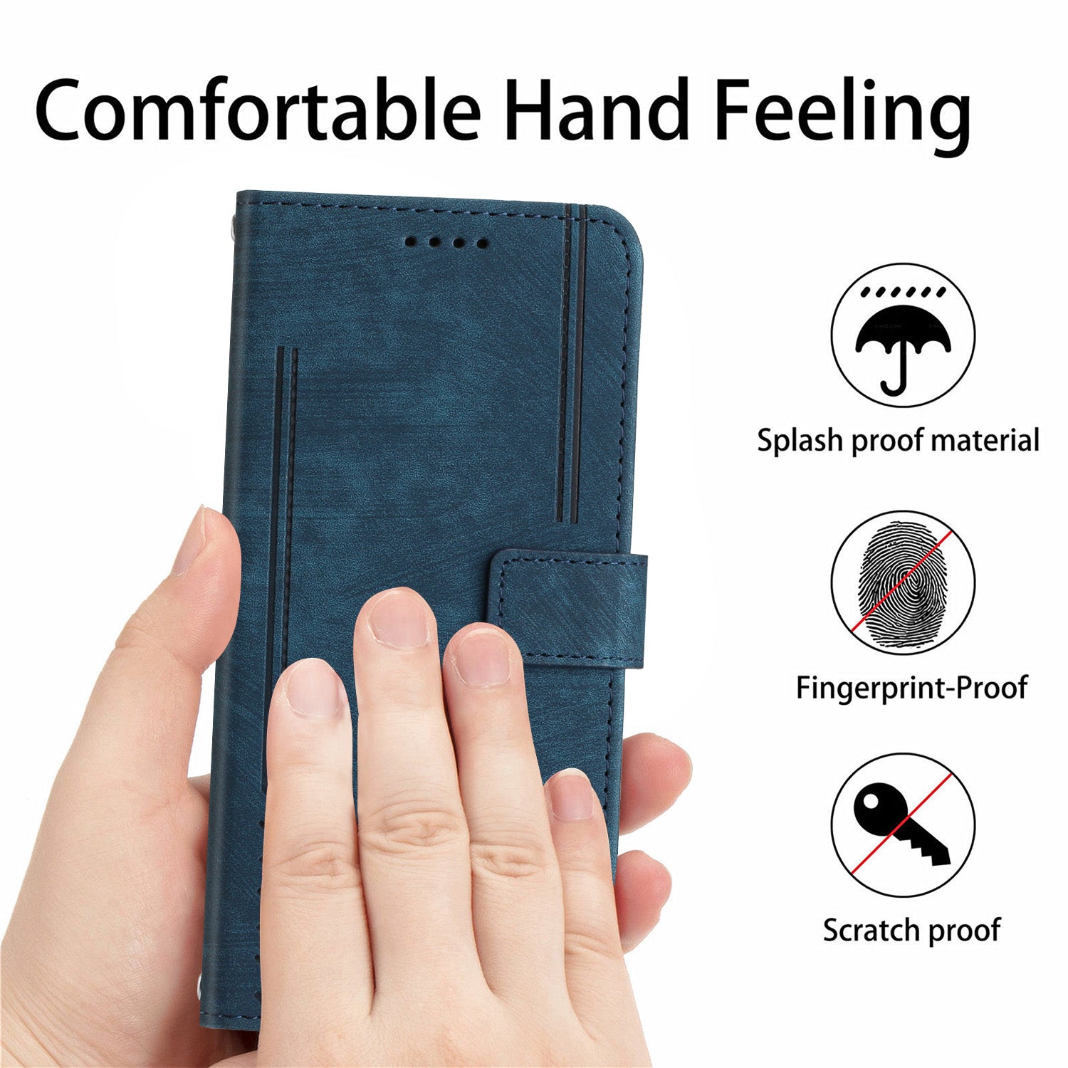 For Realme 12 Pro 5G / 12 Pro+ 5G Magnetic Case PU Leather+TPU Phone Cover with Hand Strap