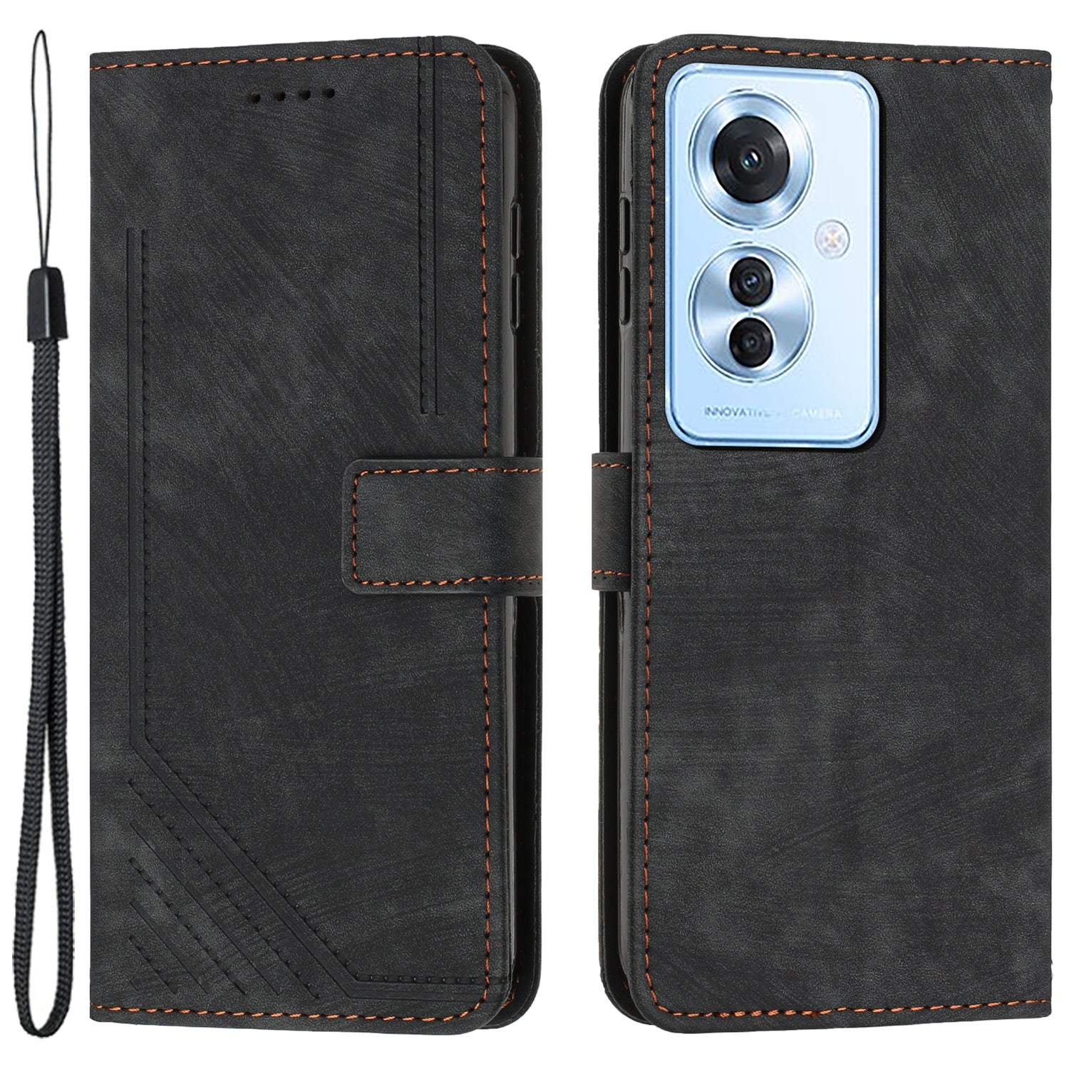 For Oppo Reno11 F 5G / F25 Pro 5G Case Skin Touch Feeling Flip Stand Phone Cover