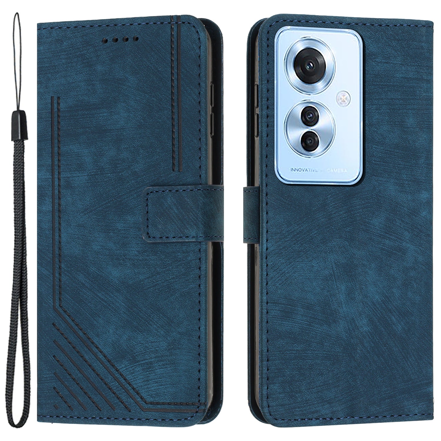 For Oppo Reno11 F 5G / F25 Pro 5G Case Skin Touch Feeling Flip Stand Phone Cover