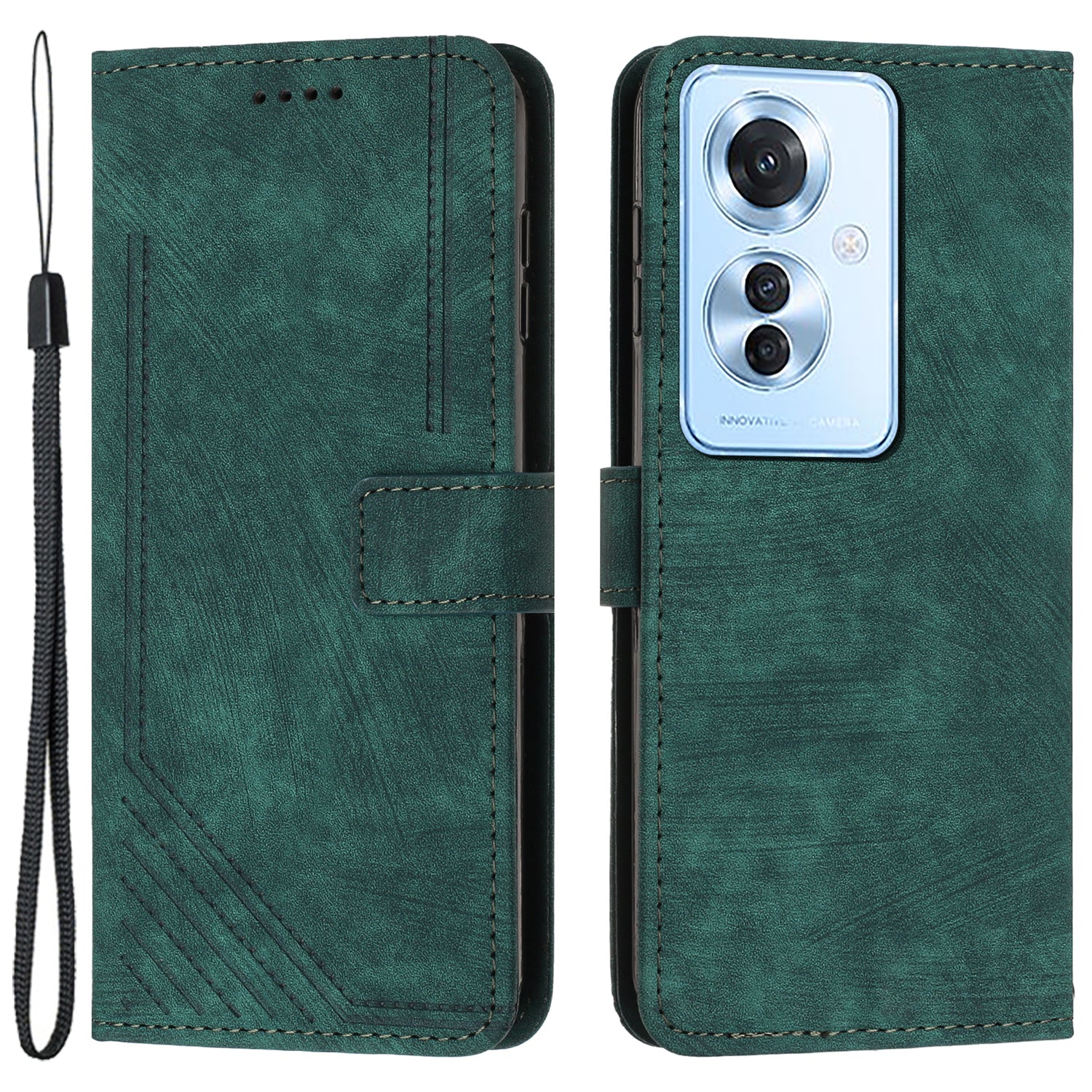 For Oppo Reno11 F 5G / F25 Pro 5G Case Skin Touch Feeling Flip Stand Phone Cover