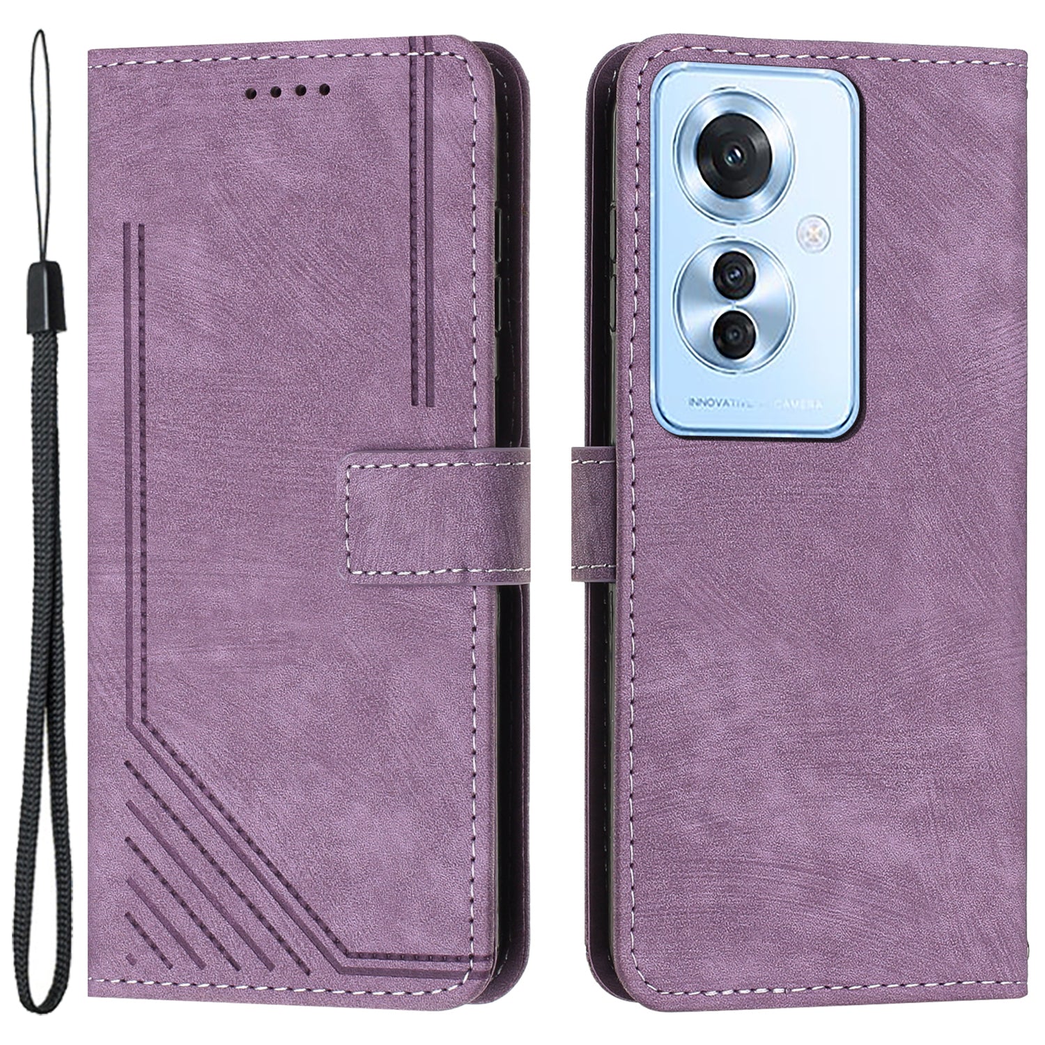 For Oppo Reno11 F 5G / F25 Pro 5G Case Skin Touch Feeling Flip Stand Phone Cover