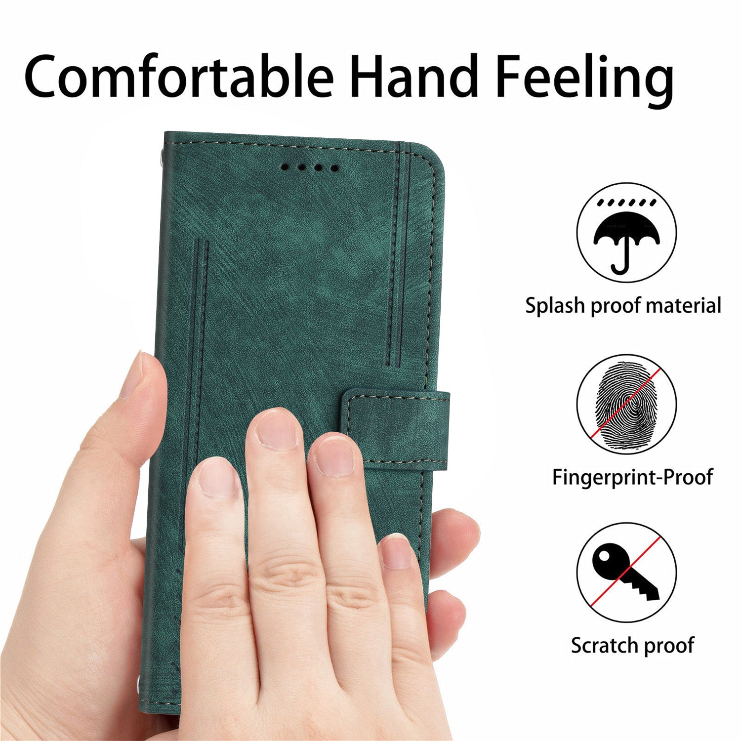For Honor X8b 4G Magnetic Phone Case Lines Imprinted Folding Stand Cover