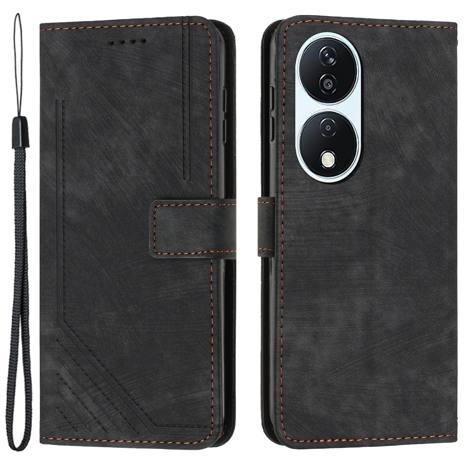 For Honor X7b 4G / 90 Smart / Play 50 Plus 5G / Play 8T 5G Case Lines Imprinted Card Slots Phone Cover