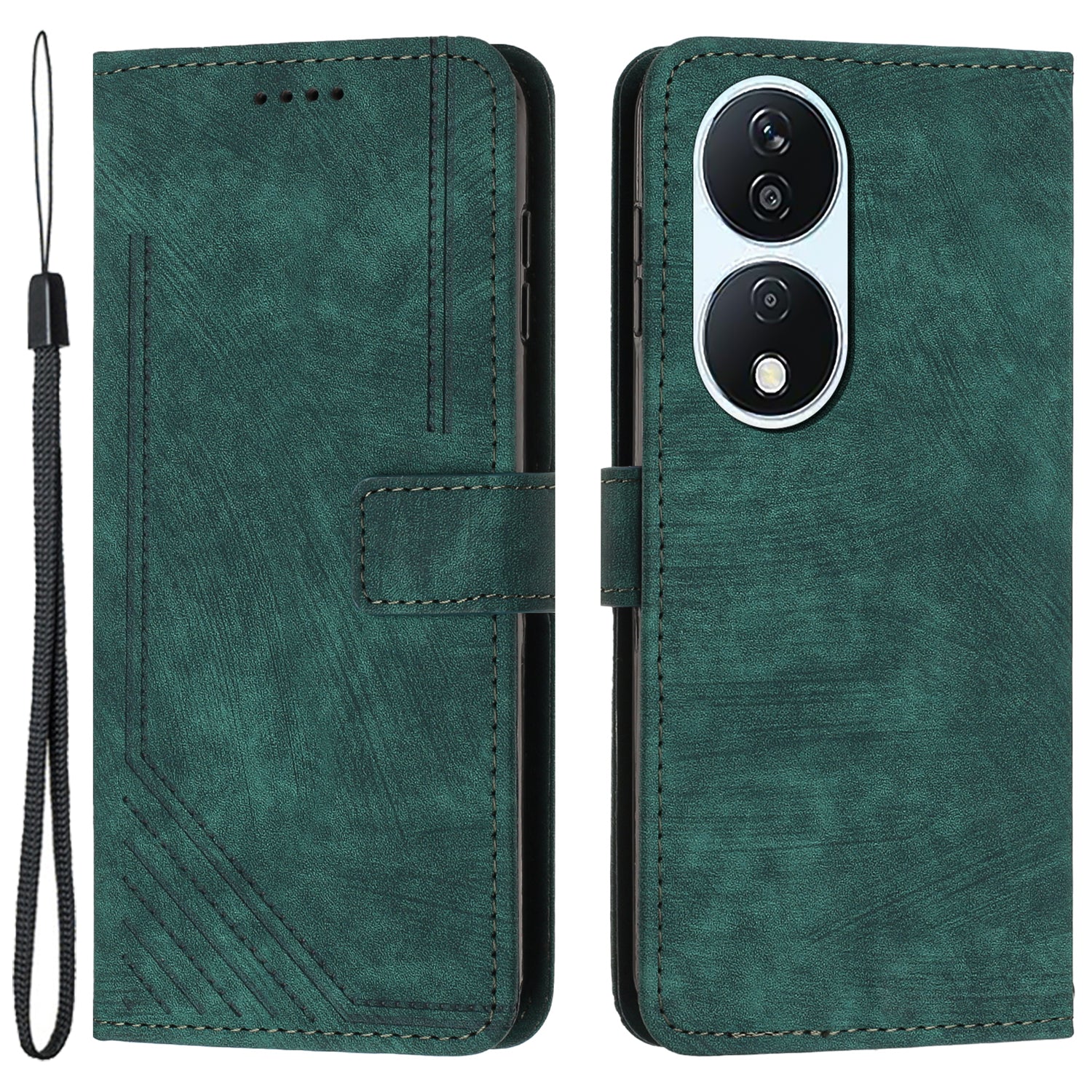 For Honor X7b 4G / 90 Smart / Play 50 Plus 5G / Play 8T 5G Case Lines Imprinted Card Slots Phone Cover