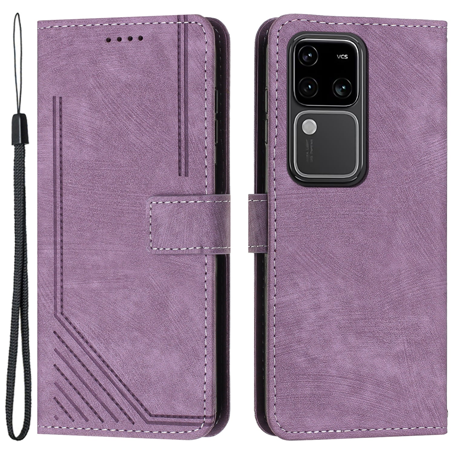 Shockproof Case for vivo S18 5G / S18 Pro 5G / V30 5G / V30 Pro 5G Shell Lines Imprinted Phone Cover