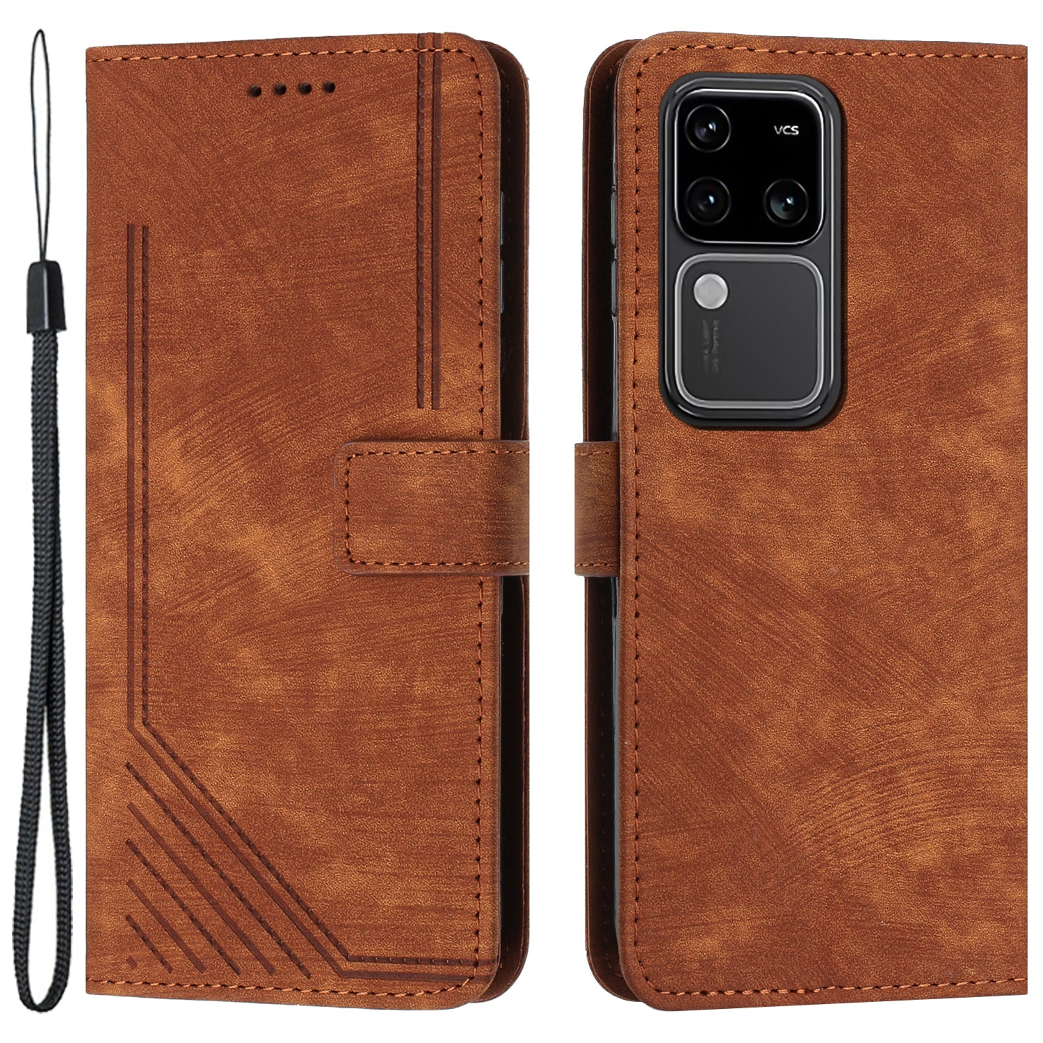 Shockproof Case for vivo S18 5G / S18 Pro 5G / V30 5G / V30 Pro 5G Shell Lines Imprinted Phone Cover