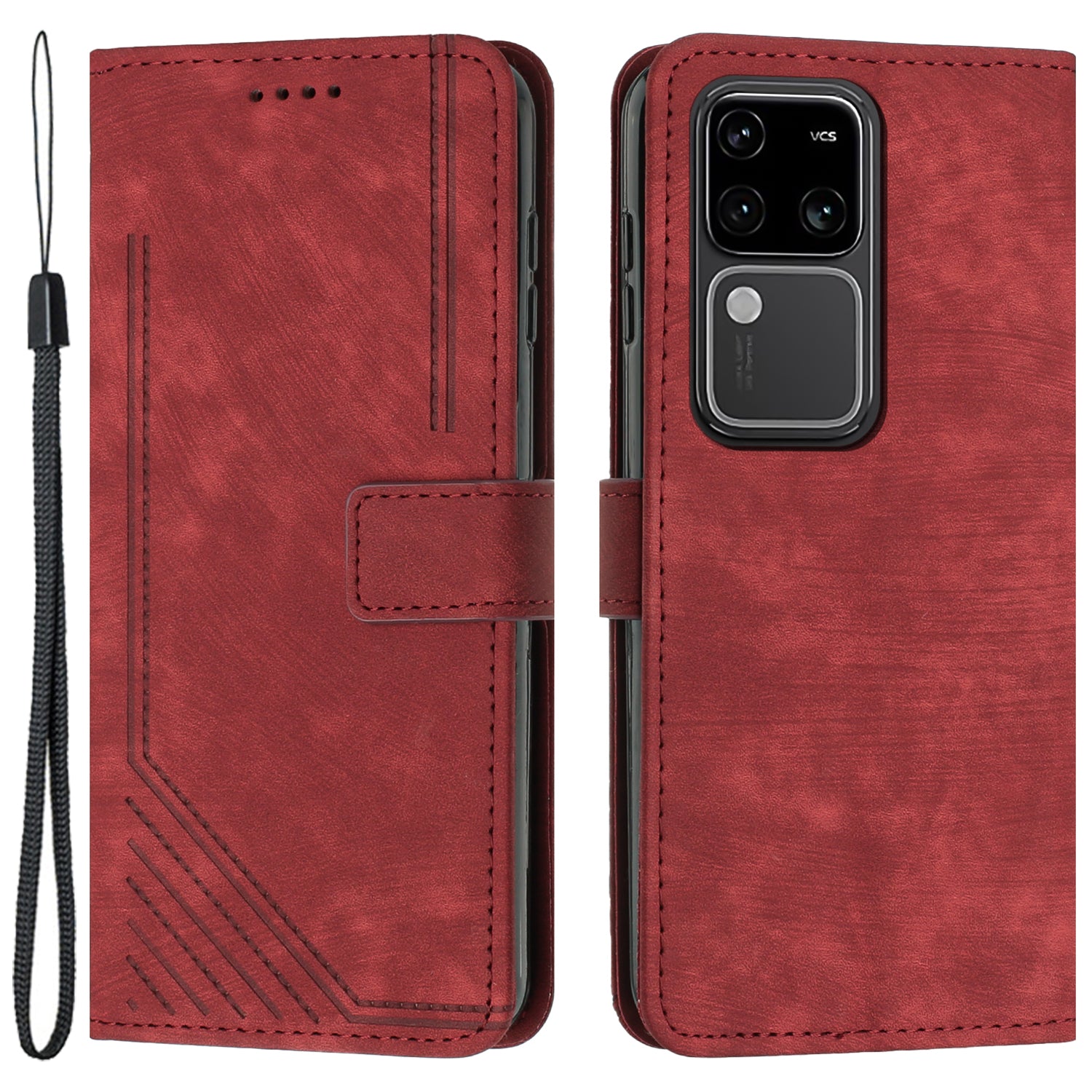 Shockproof Case for vivo S18 5G / S18 Pro 5G / V30 5G / V30 Pro 5G Shell Lines Imprinted Phone Cover
