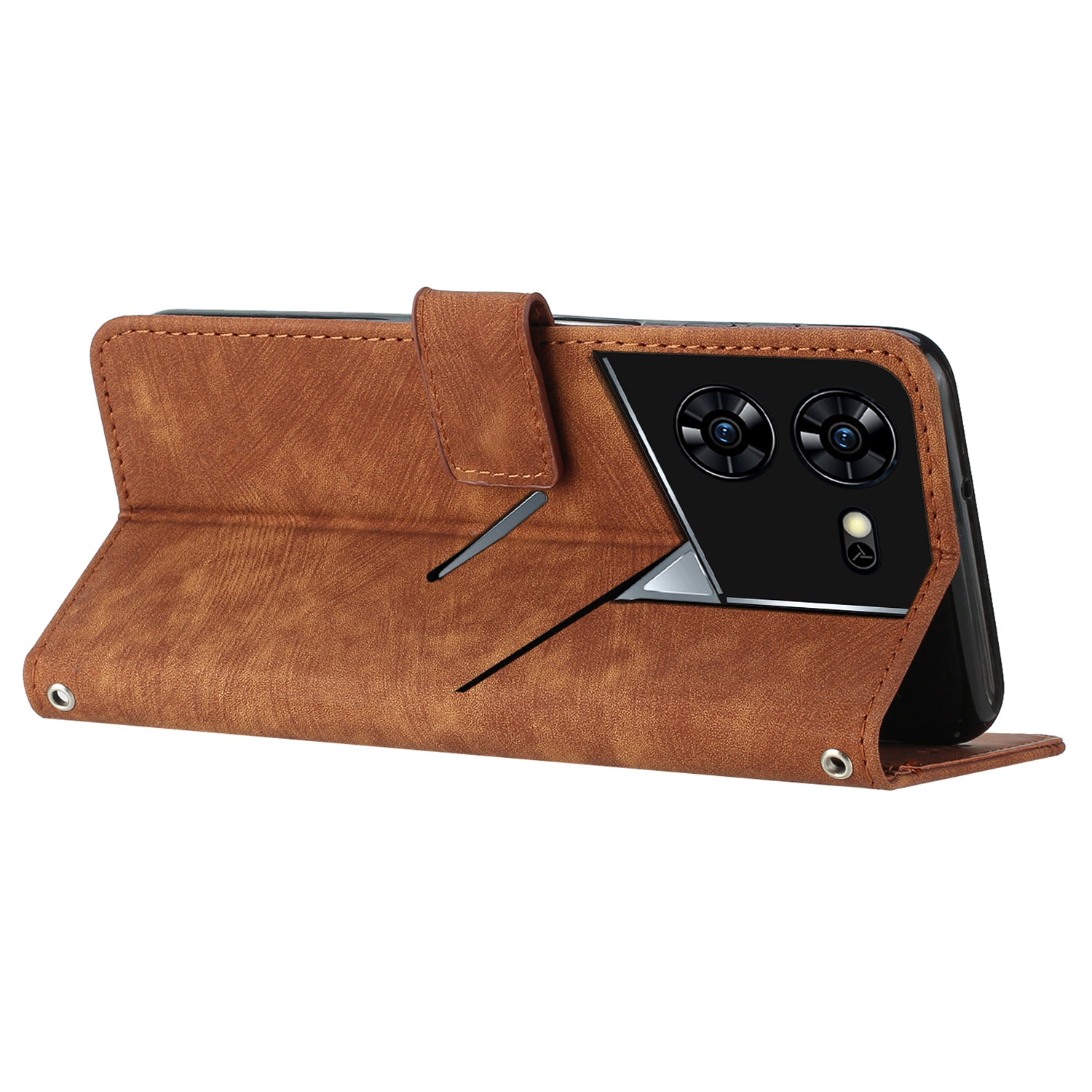 For Transsion Tecno Pova 5 Pro 5G Case Drop-resistant Leather Line Imprinted Mobile Phone Cover