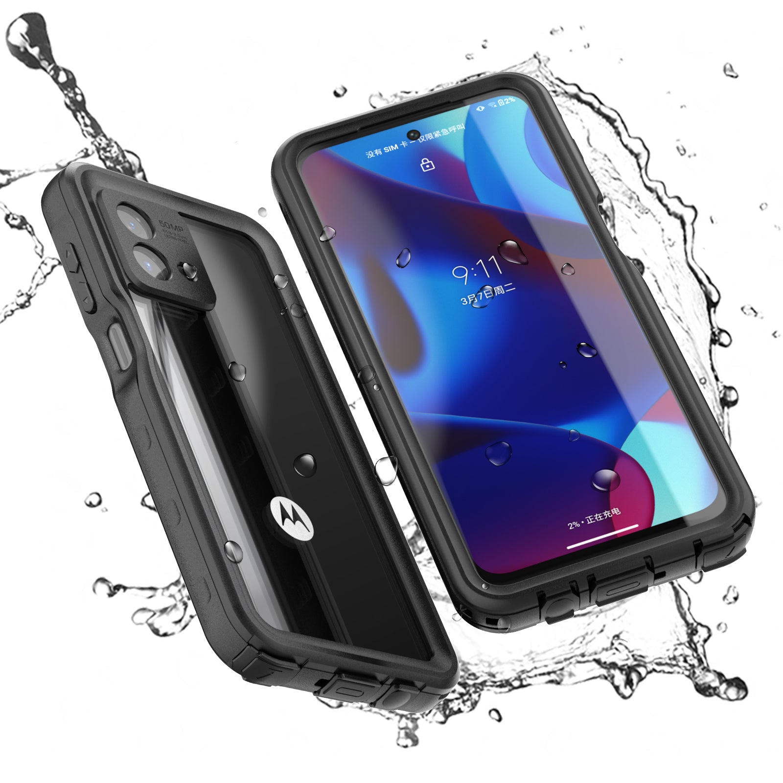 REDPEPPER A Series For Motorola Moto G Stylus 5G (2023) IP68 Underwater Phone Case Clear Waterproof Phone Cover