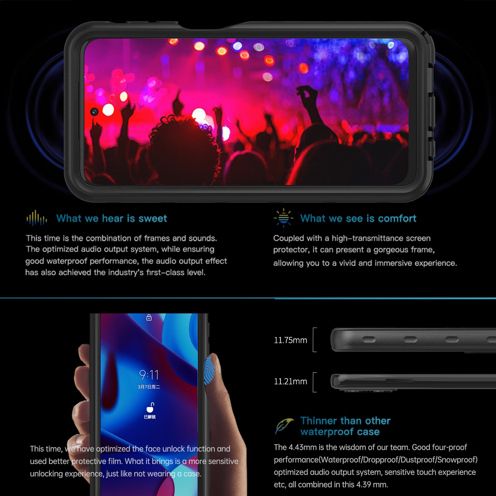 REDPEPPER A Series For Motorola Moto G Stylus 5G (2023) IP68 Underwater Phone Case Clear Waterproof Phone Cover