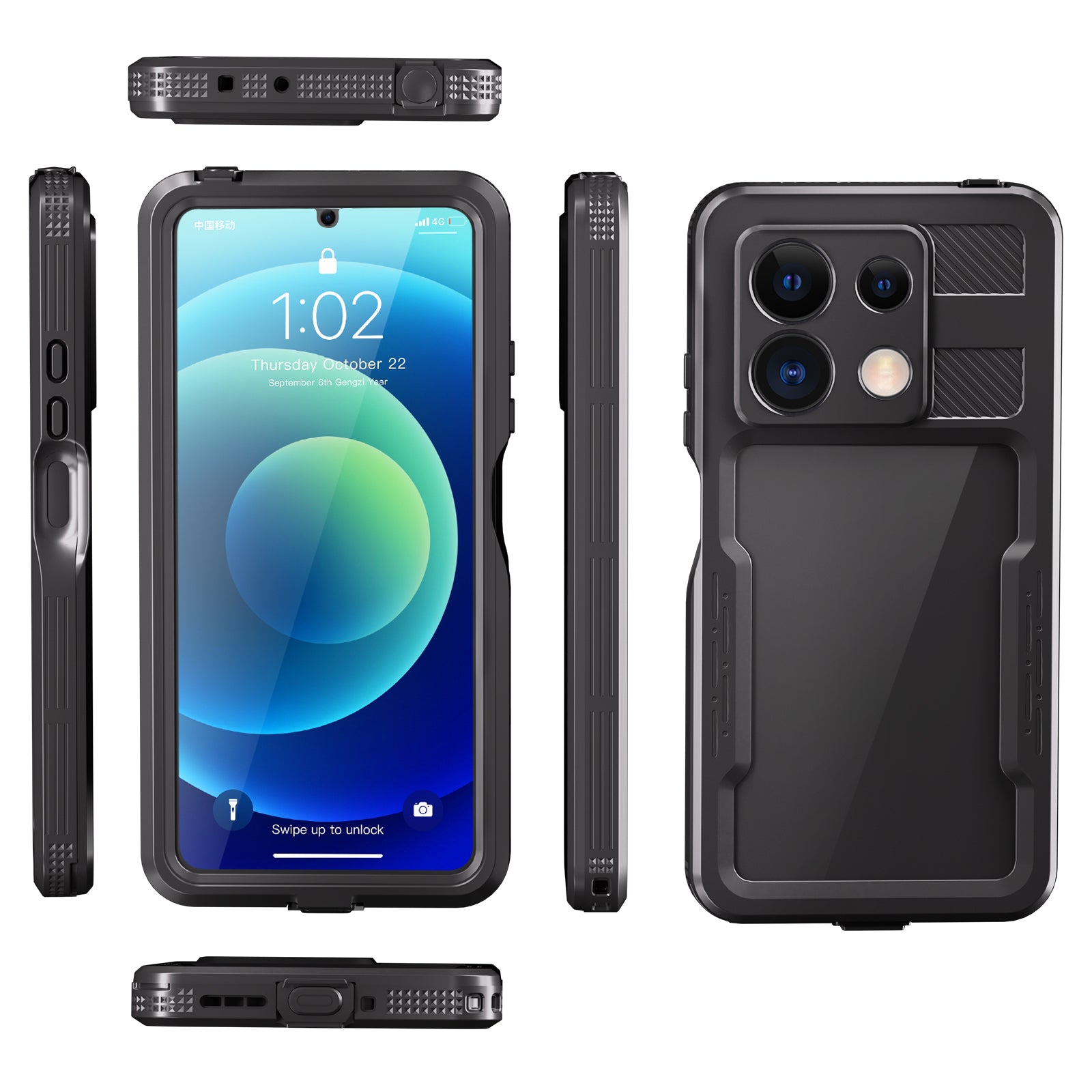 REDPEPPER A Series For Xiaomi Redmi Note 13 5G Case IP68 Waterproof Built-in Screen Protector Phone Cover