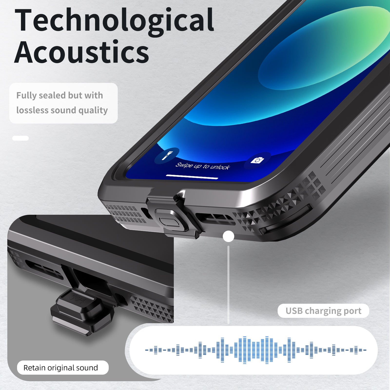 REDPEPPER A Series For Xiaomi Redmi Note 13 5G Case IP68 Waterproof Built-in Screen Protector Phone Cover