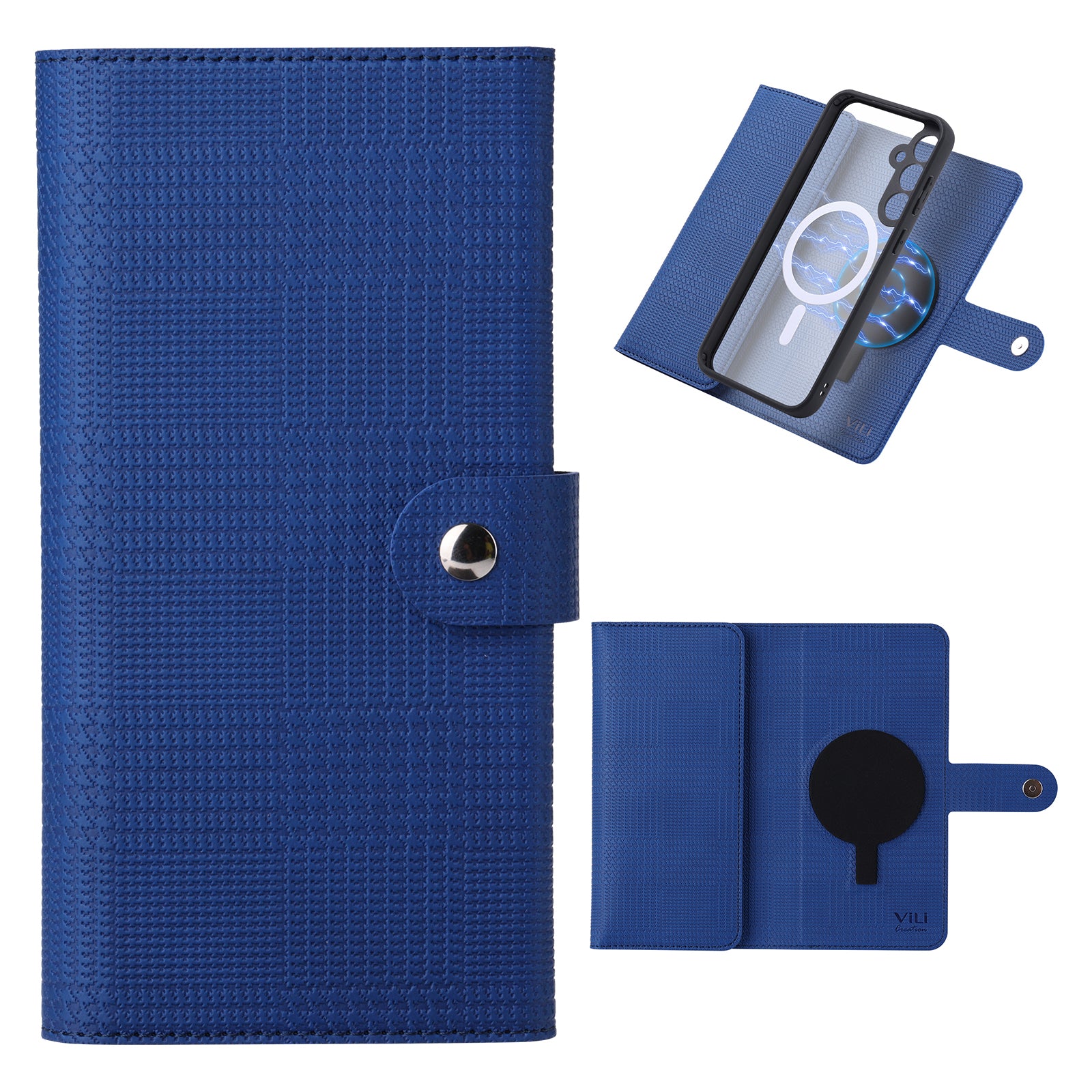 VILI GHA Series For Samsung Galaxy S23 FE Case RFID Blocking Wallet Phone Cover Compatible with MagSafe