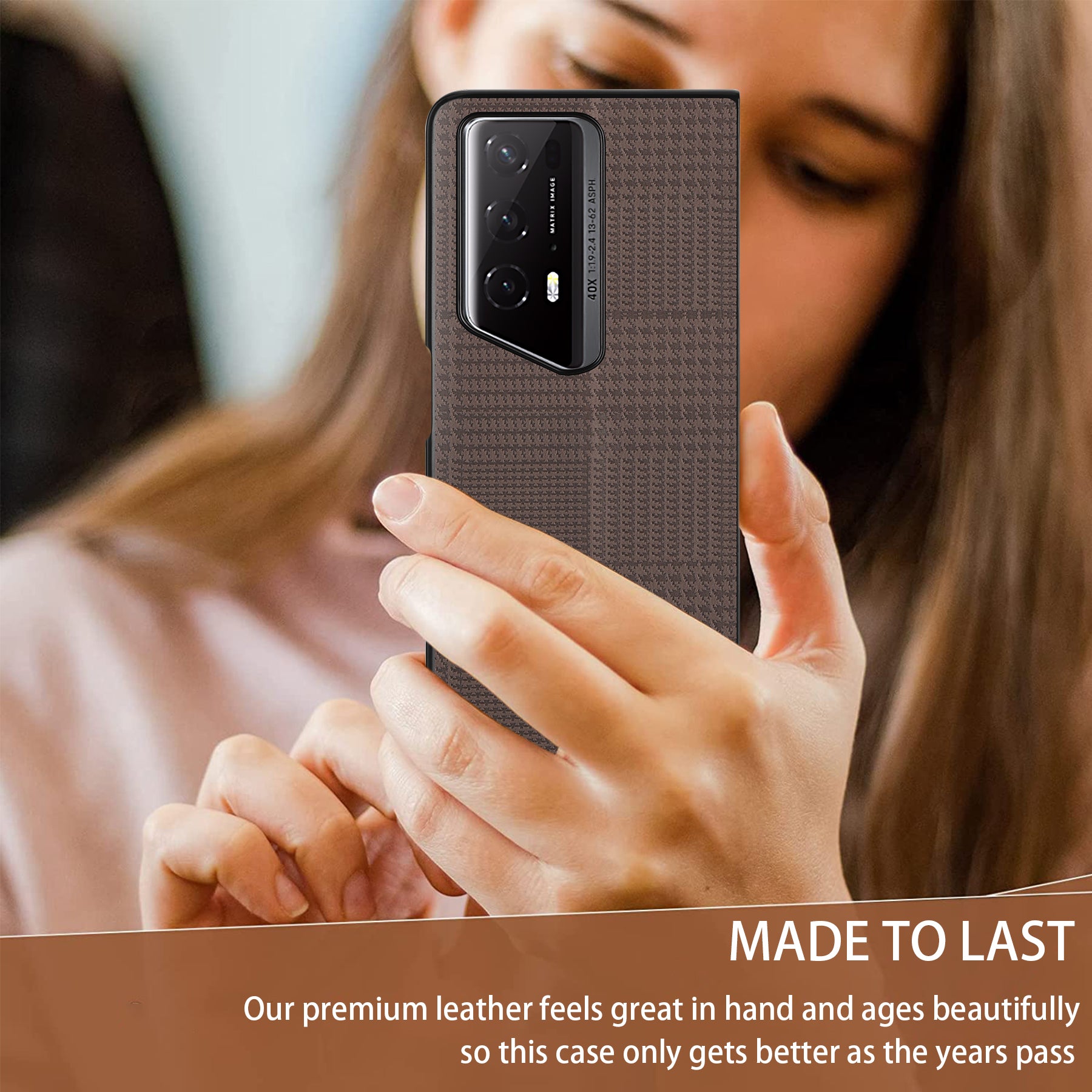VILI TH Series for Honor Magic V2 RSR Porsche Design Cover PU Leather Coated PC+TPU Anti-fall Back Case