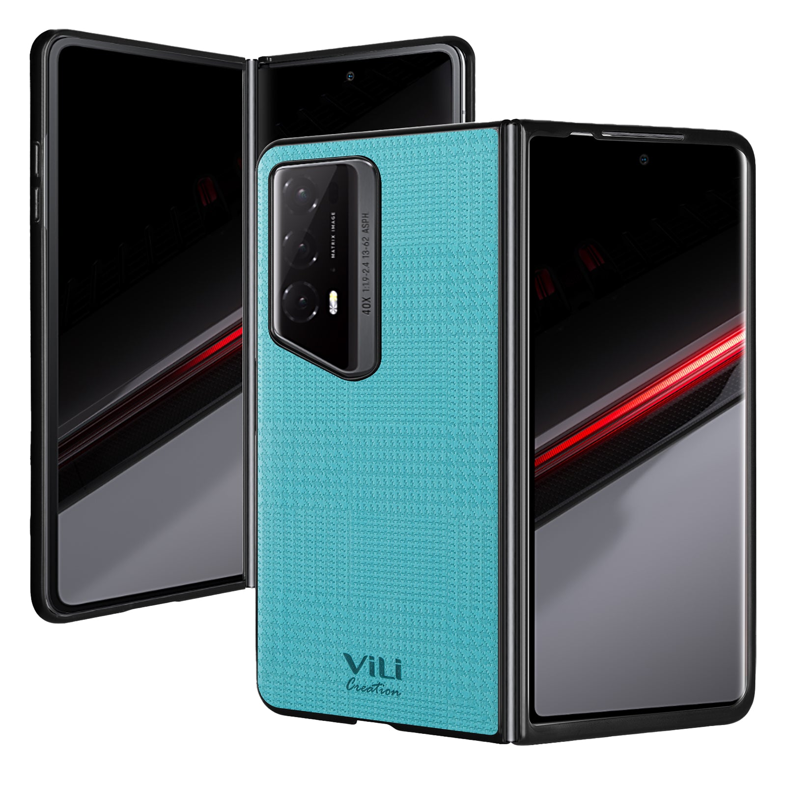 VILI TH Series for Honor Magic V2 RSR Porsche Design Cover PU Leather Coated PC+TPU Anti-fall Back Case
