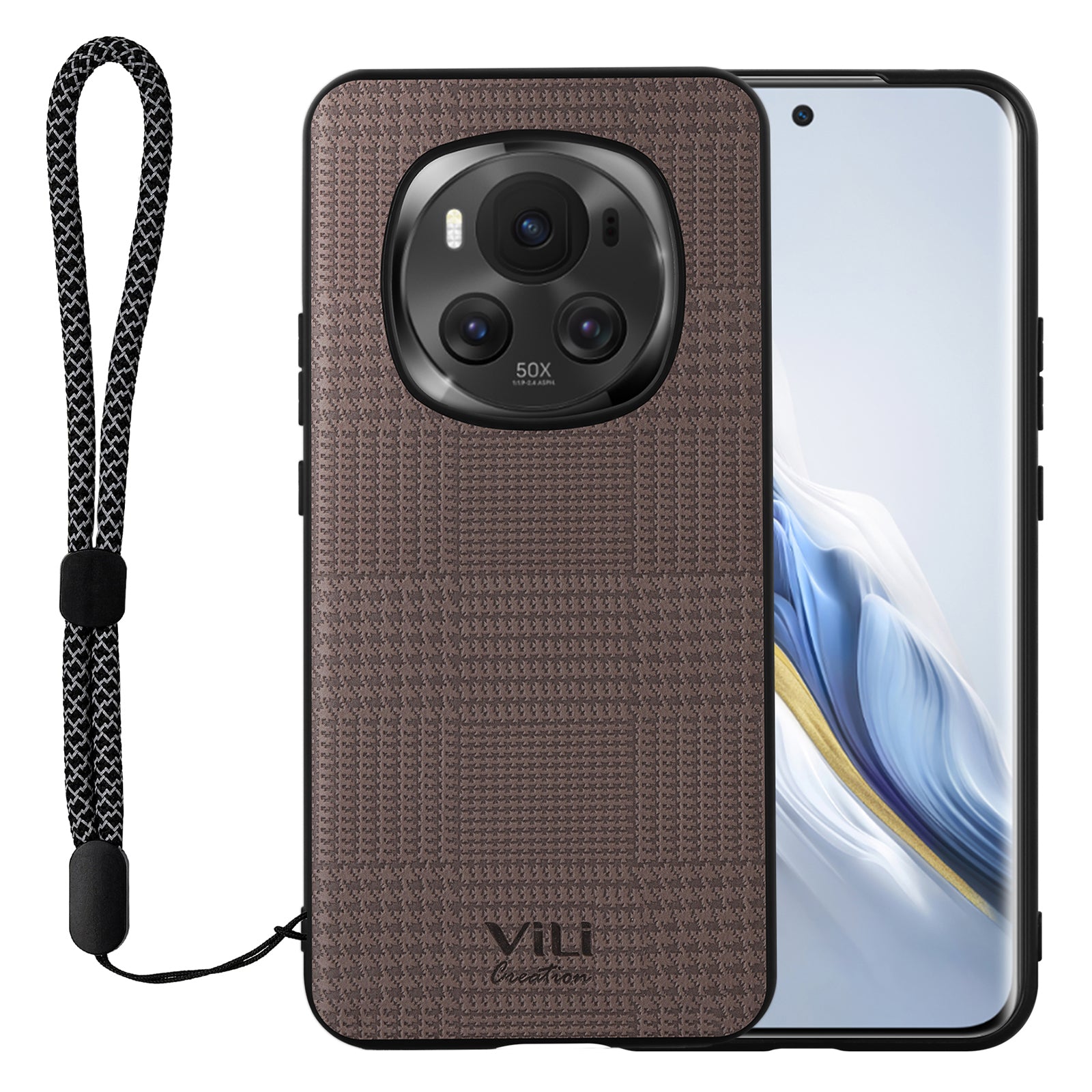 VILI TH Series for Honor Magic6 5G Case with Hand Strap PU Leather+PC+TPU Back Phone Cover
