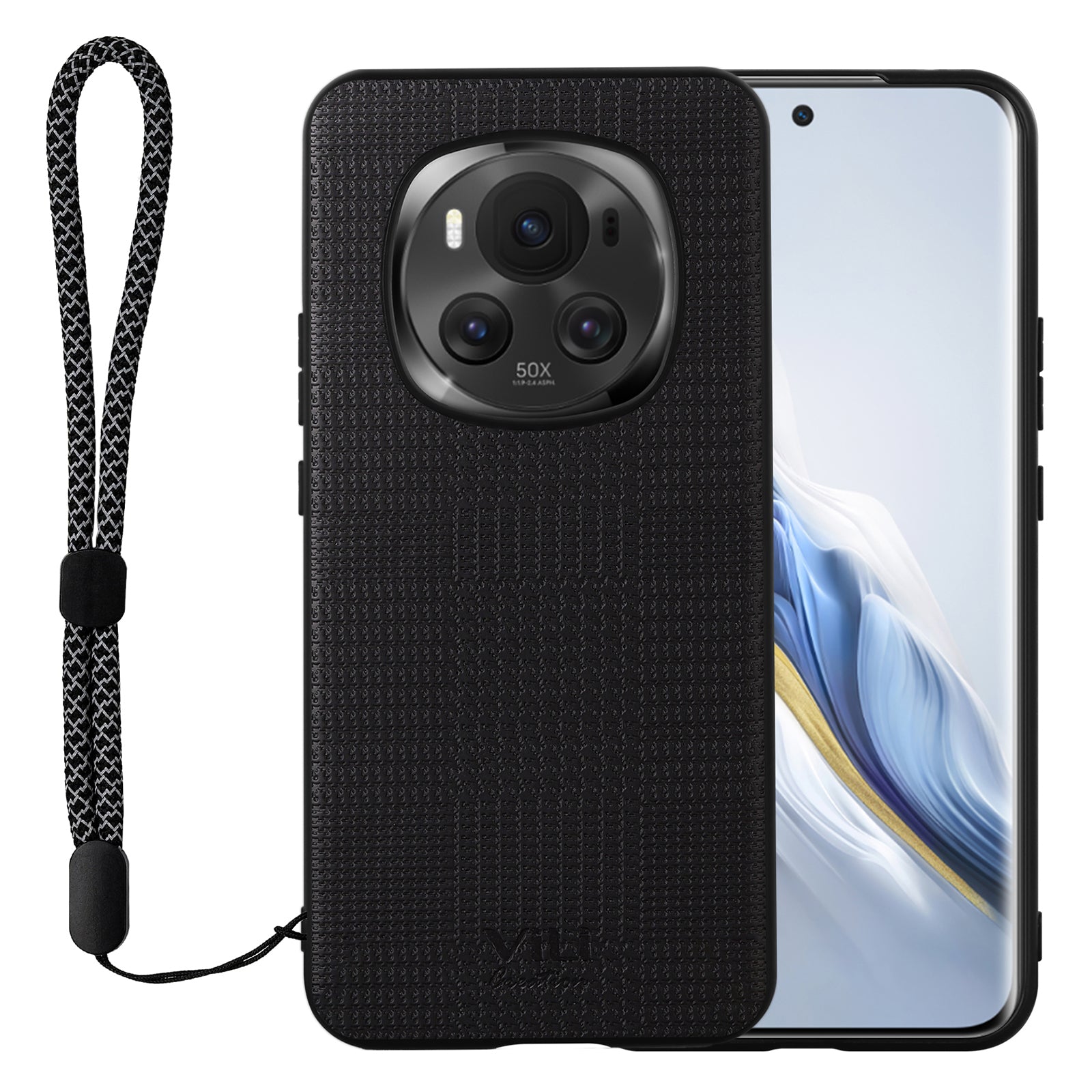 VILI TH Series for Honor Magic6 5G Case with Hand Strap PU Leather+PC+TPU Back Phone Cover