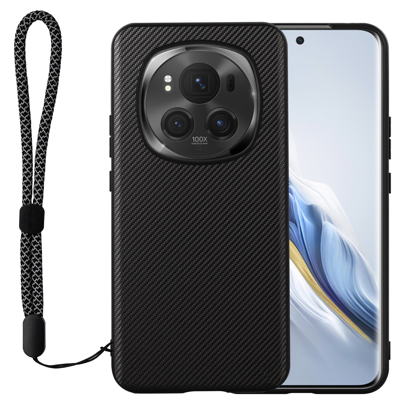 VILI TC Series for Honor Magic6 Pro 5G Slim Case PU Leather + TPU Phone Cover with Strap