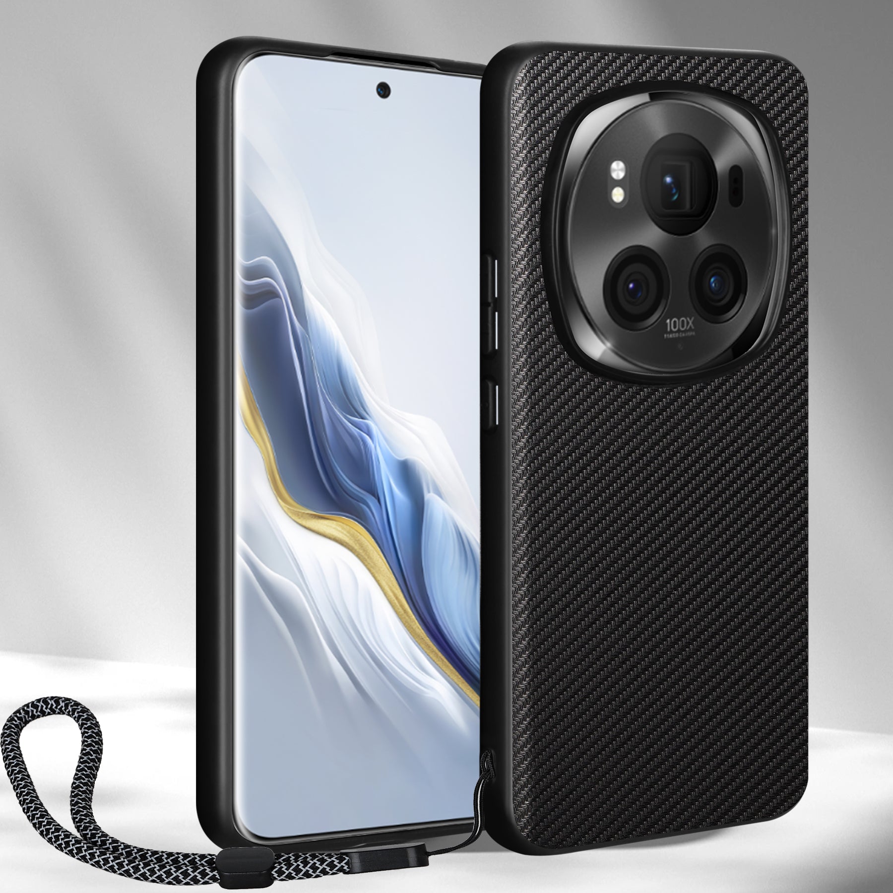 VILI TC Series for Honor Magic6 Pro 5G Slim Case PU Leather + TPU Phone Cover with Strap