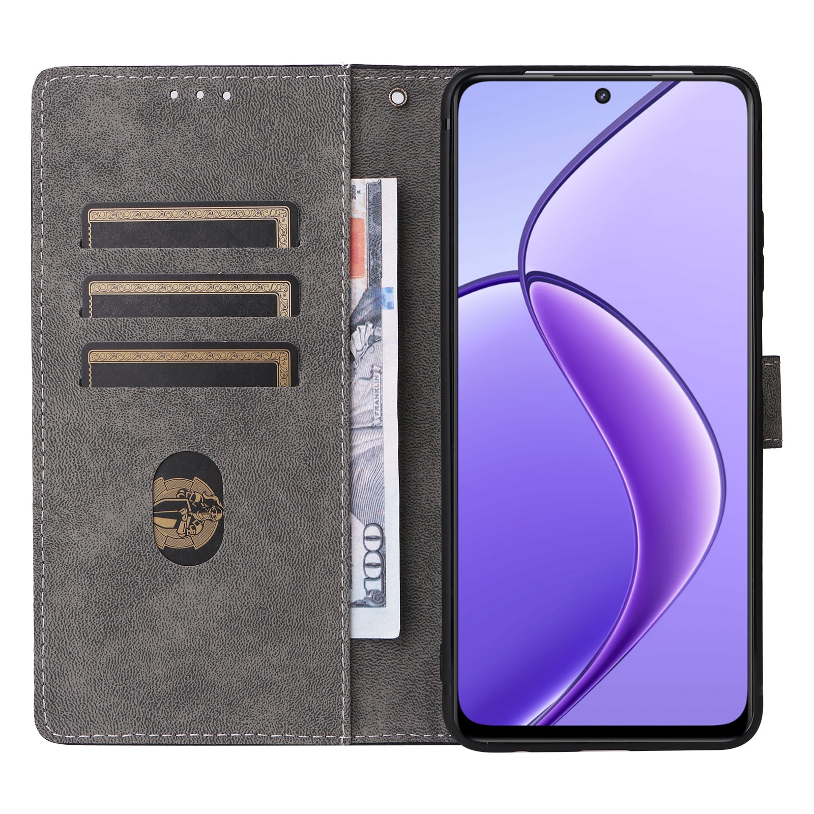 For Realme 12 / 12x 5G Case with Hand Strap RFID Blocking Wallet Leather Cover