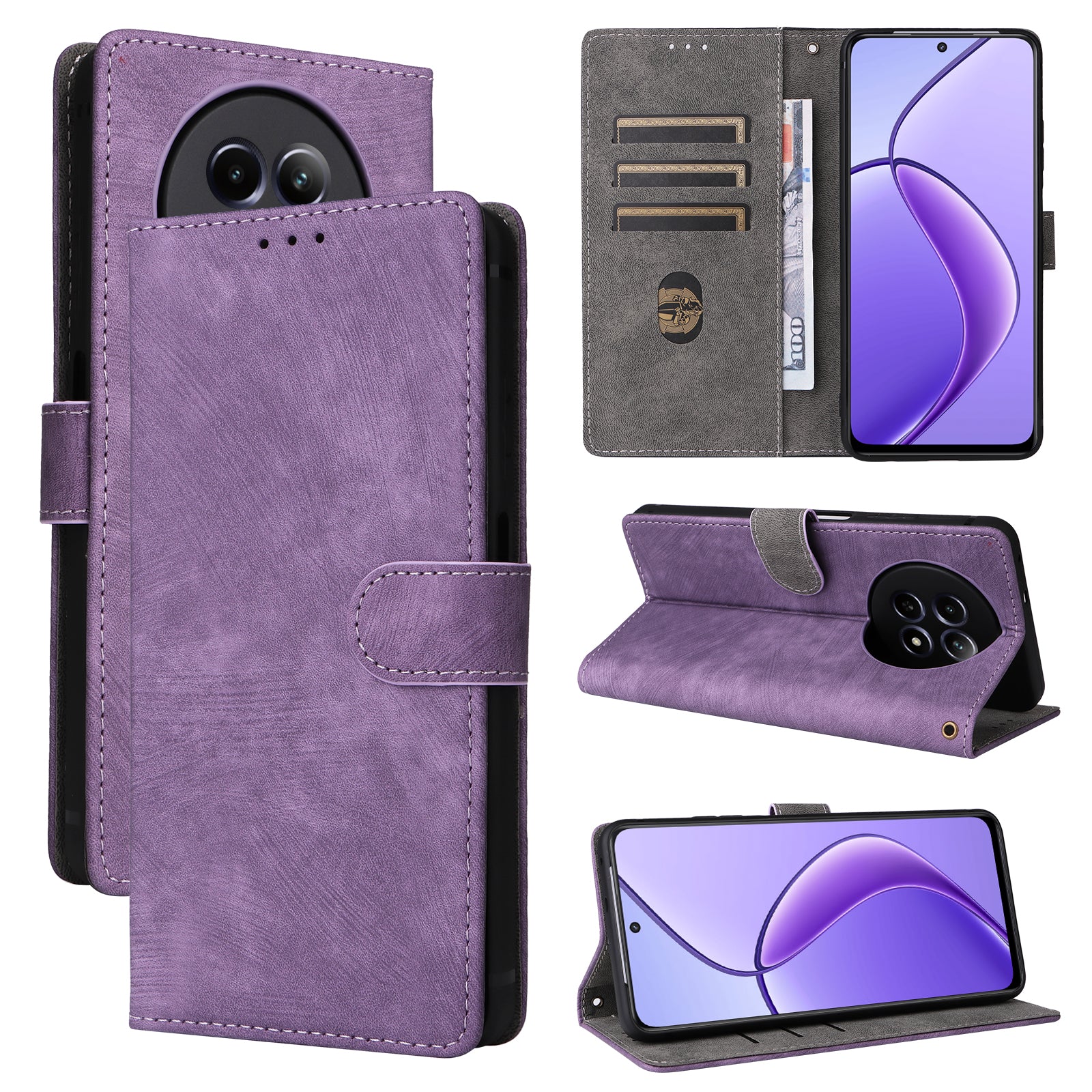 For Realme 12 / 12x 5G Case with Hand Strap RFID Blocking Wallet Leather Cover