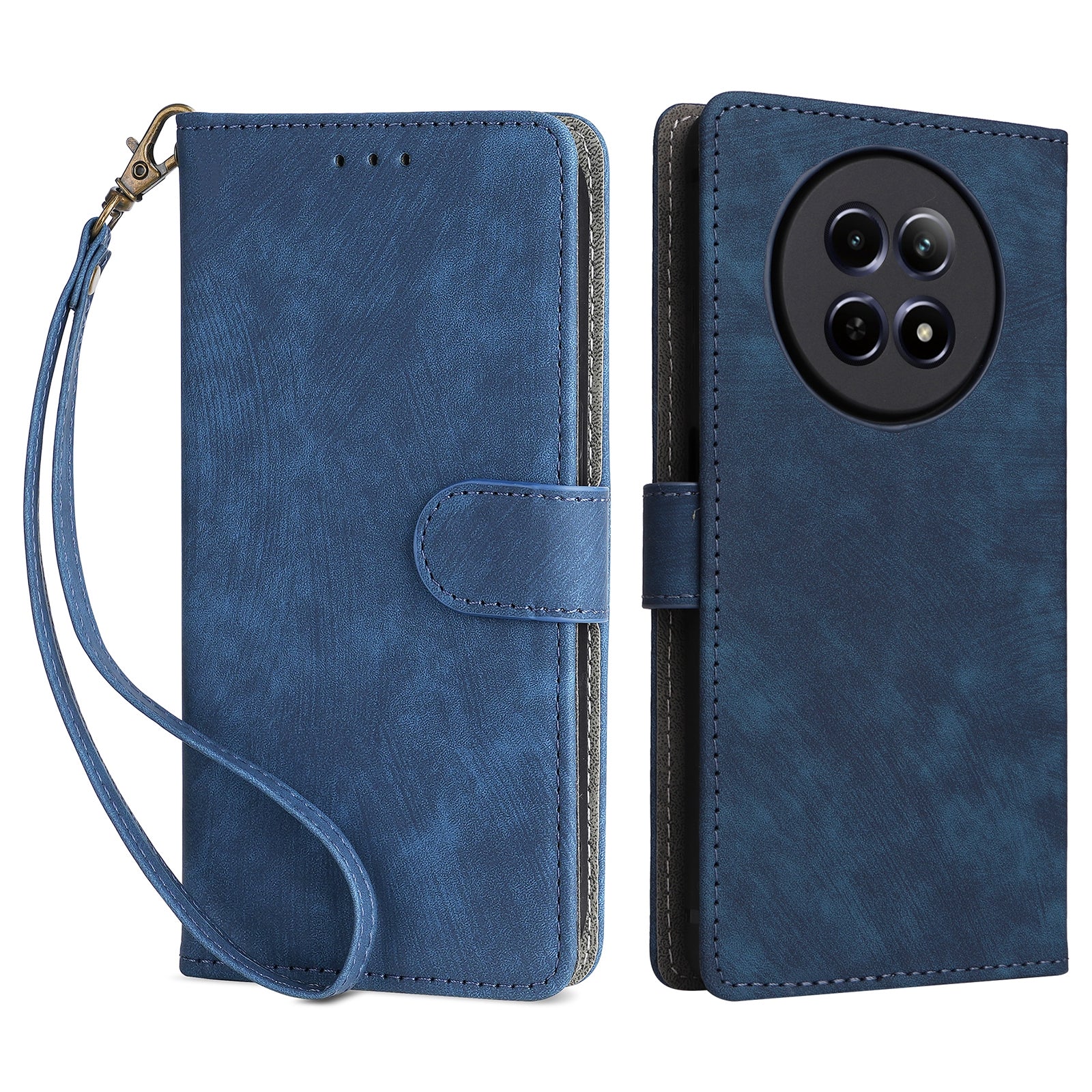 For Realme 12 / 12x 5G Case with Hand Strap RFID Blocking Wallet Leather Cover