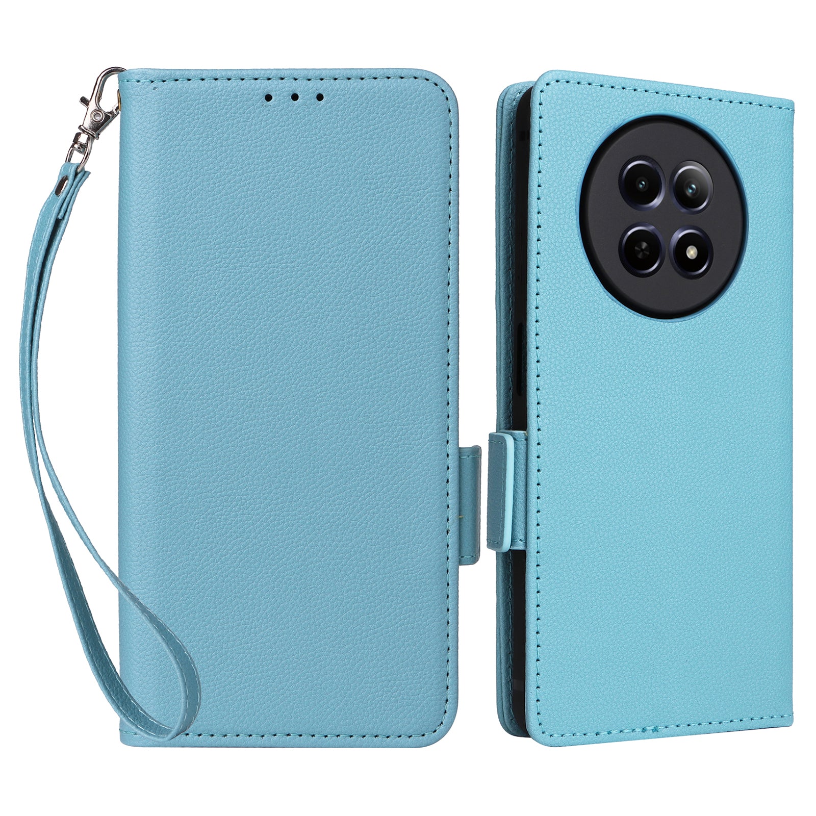 For Realme 12 /  12x 5G Case PU Leather Flip Wallet Handbag Litchi Texture Phone Cover