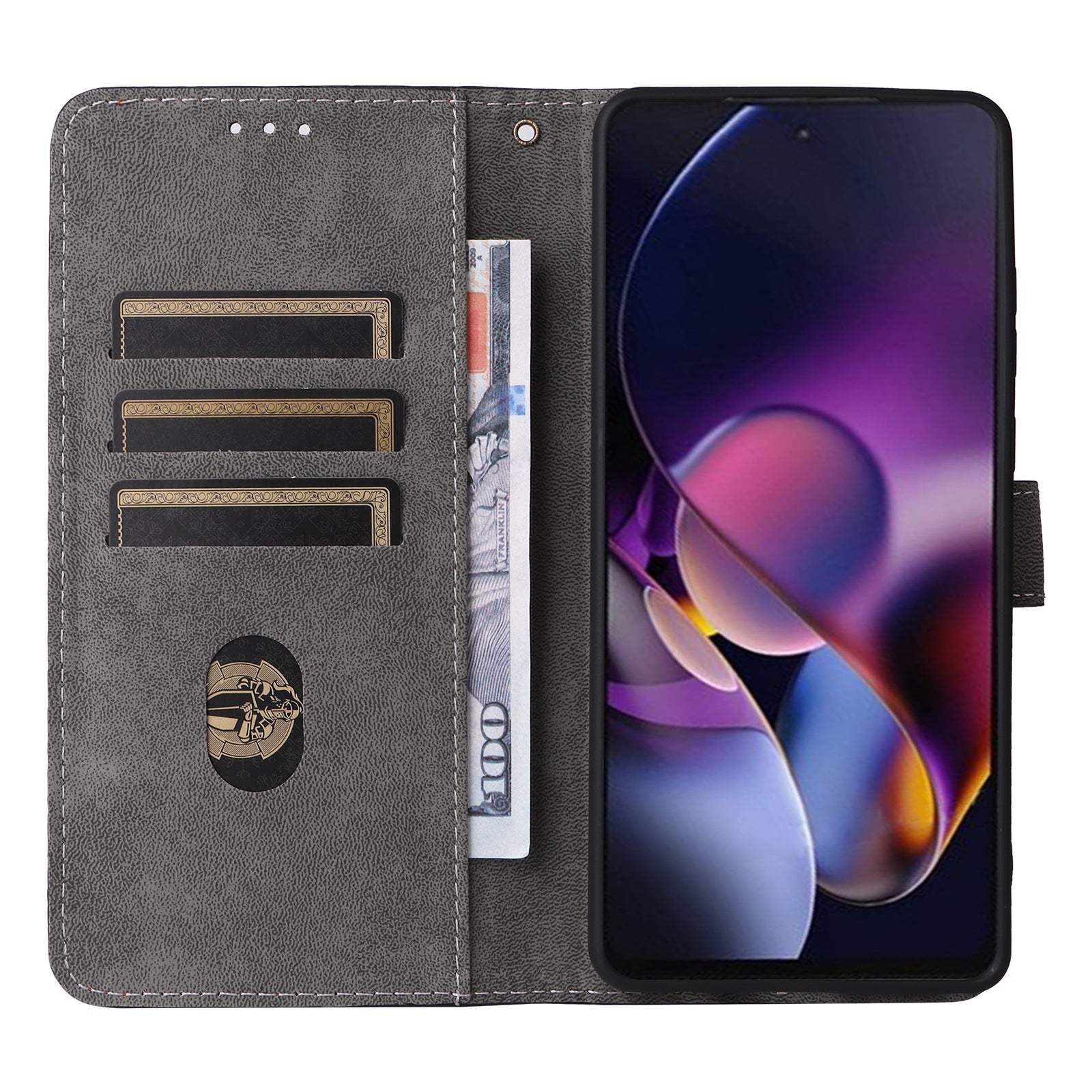 For Motorola Moto G Stylus 5G (2024) Case with Wrist Strap Leather Wallet Flip Phone Case RFID Blocking