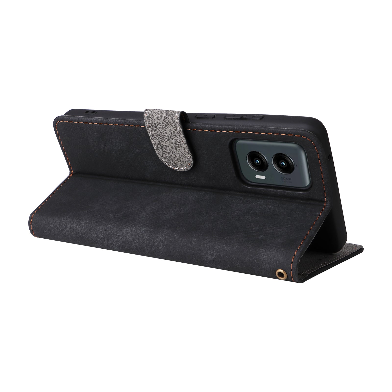 For Motorola Moto G Stylus 5G (2024) Case with Wrist Strap Leather Wallet Flip Phone Case RFID Blocking