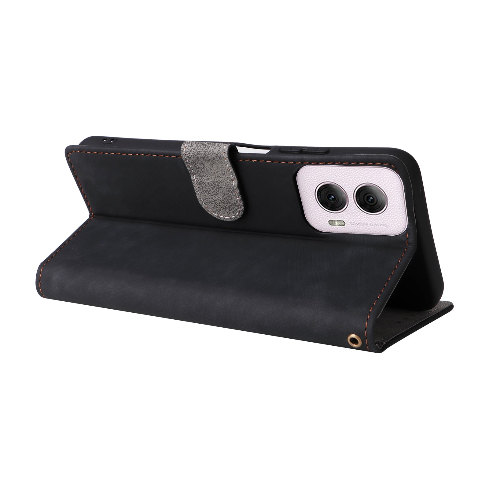 For Motorola Moto G Power (2024) Case RFID Blocking Leather Flip Phone Cover with Wrist Strap