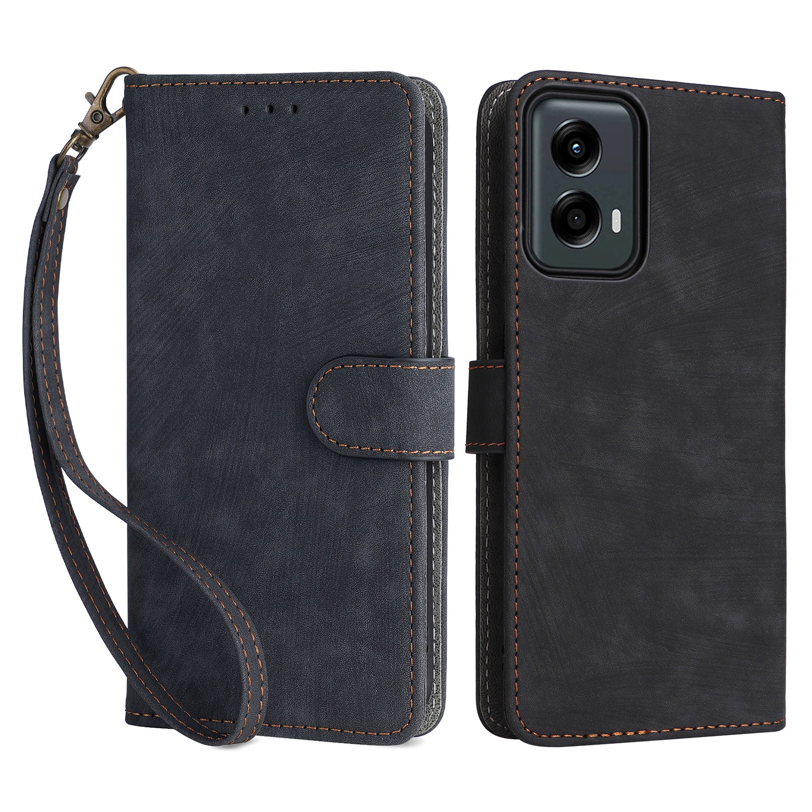 For Motorola Moto G 5G (2024) Case Full Protection RFID Blocking Leather Phone Cover