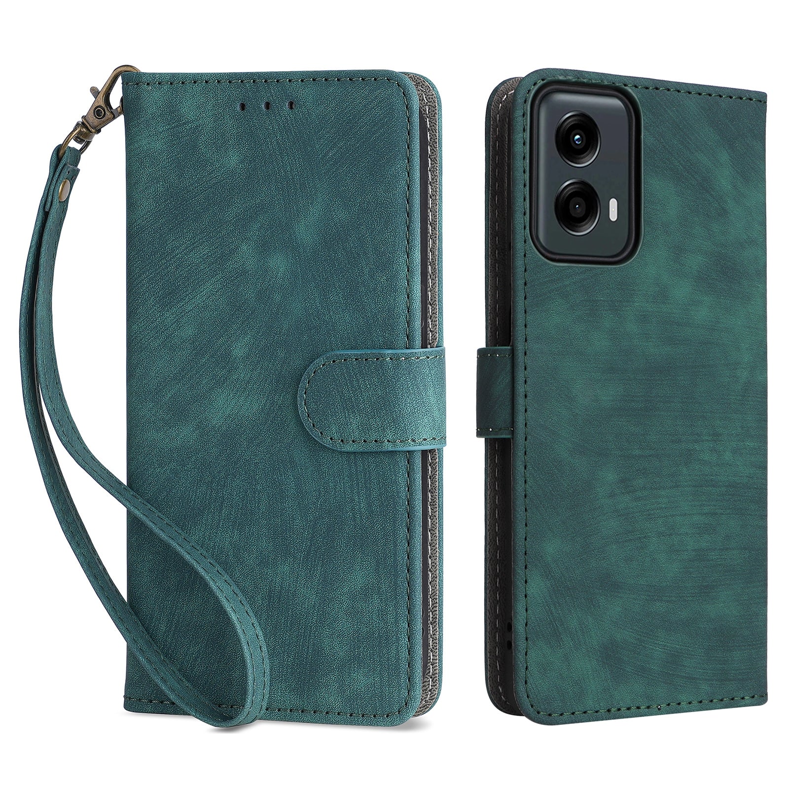 For Motorola Moto G 5G (2024) Case Full Protection RFID Blocking Leather Phone Cover