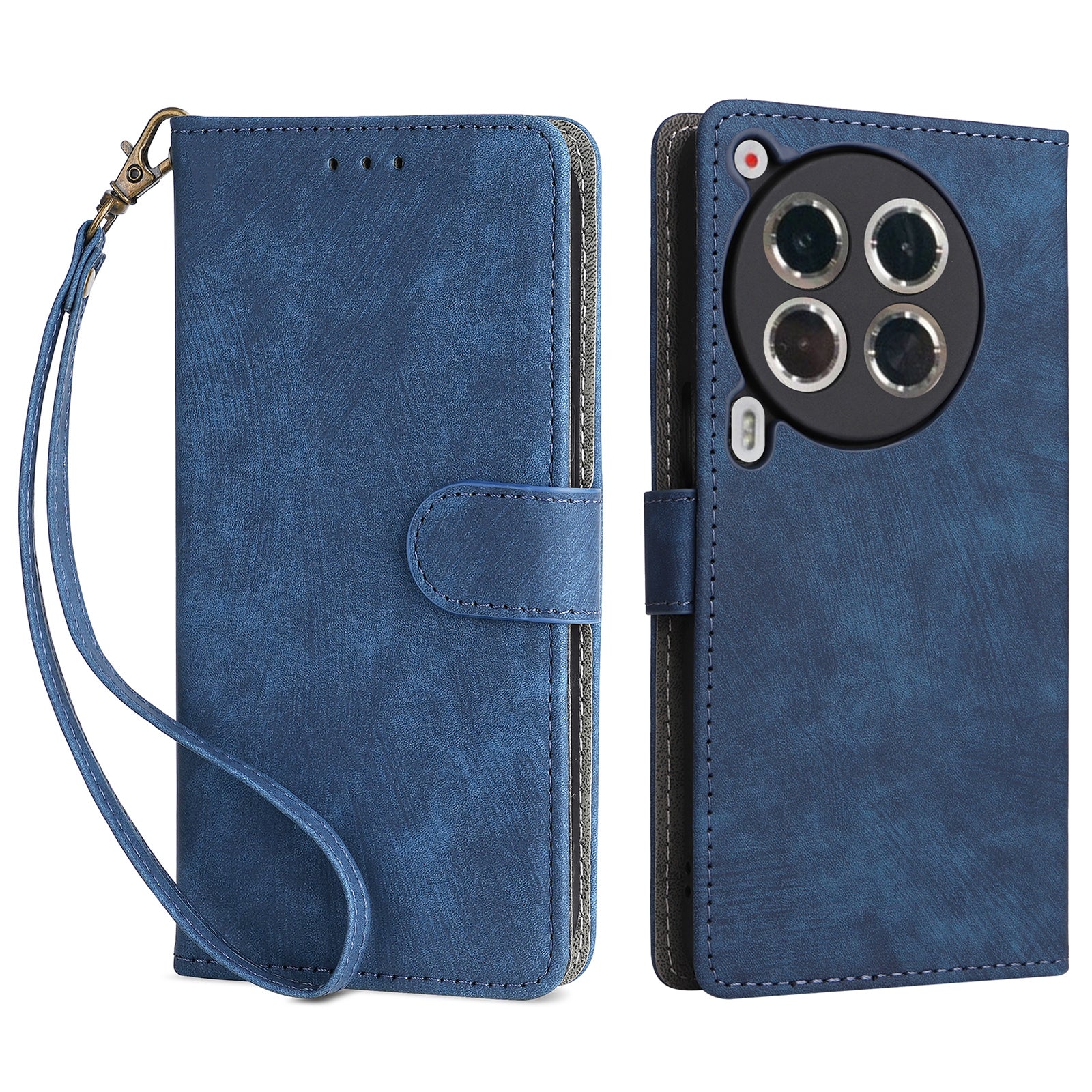 For Transsion Tecno Camon 30 Premier 5G CL9 Case Leather RFID Blocking Protection Phone Cover with Strap