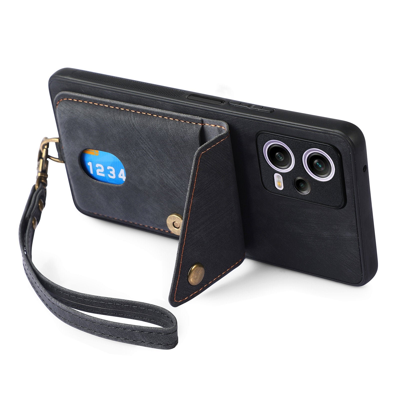 D1 For Xiaomi Redmi Note 12 Pro 5G / 12 Pro Speed 5G / Poco X5 Pro 5G Case Kickstand Leather+TPU Phone Cover
