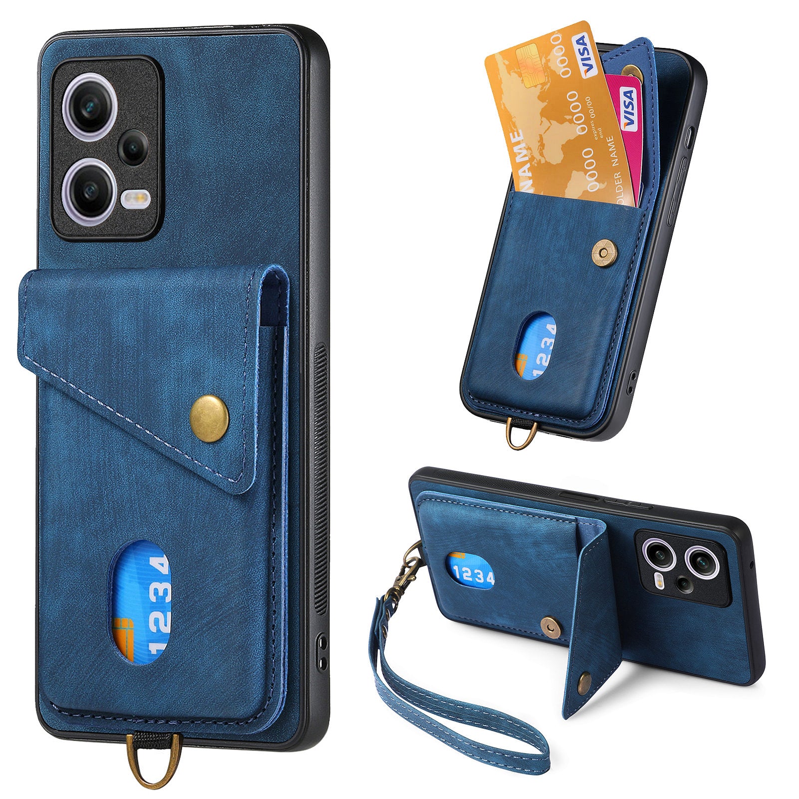 D1 For Xiaomi Redmi Note 12 Pro 5G / 12 Pro Speed 5G / Poco X5 Pro 5G Case Kickstand Leather+TPU Phone Cover