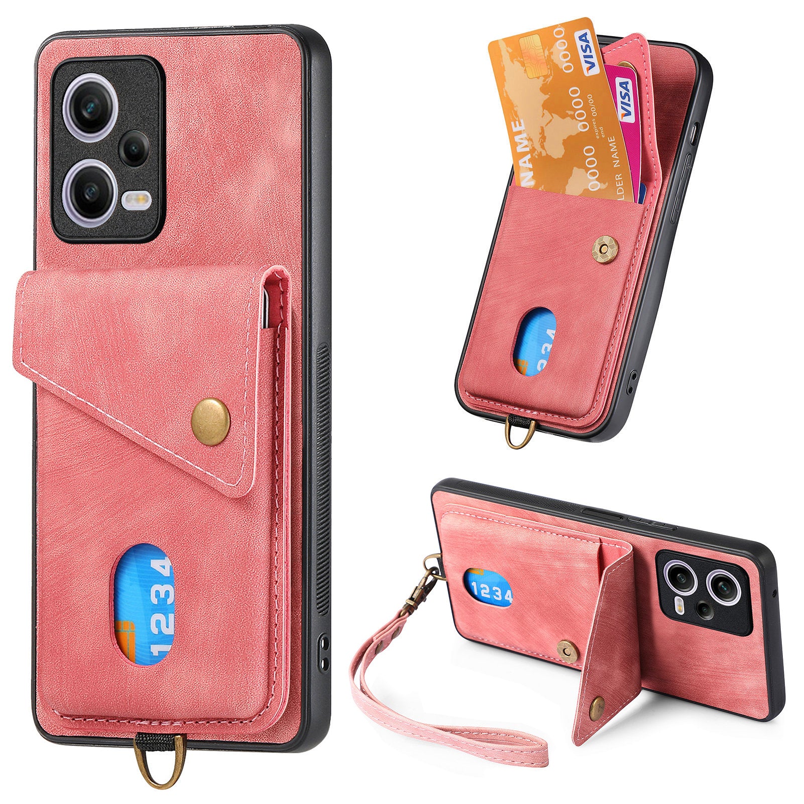 D1 For Xiaomi Redmi Note 12 Pro 5G / 12 Pro Speed 5G / Poco X5 Pro 5G Case Kickstand Leather+TPU Phone Cover