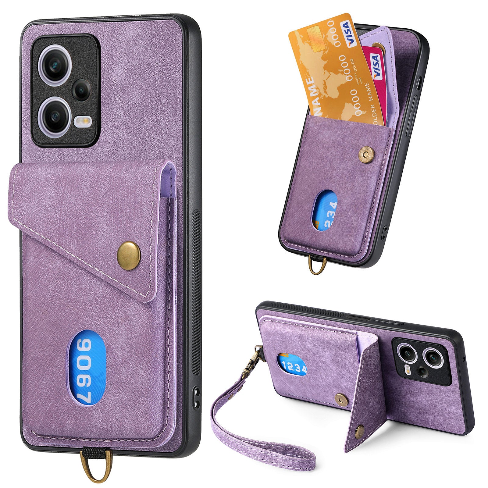 D1 For Xiaomi Redmi Note 12 Pro 5G / 12 Pro Speed 5G / Poco X5 Pro 5G Case Kickstand Leather+TPU Phone Cover