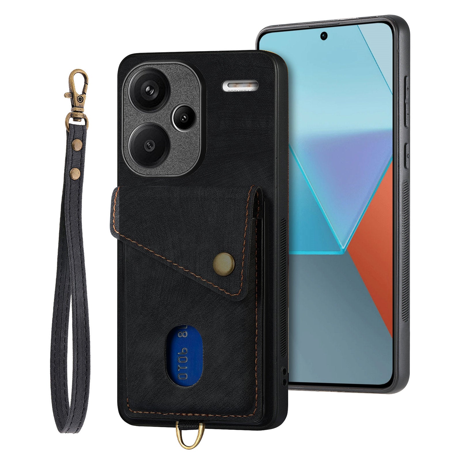 D1 For Xiaomi Redmi Note 13 Pro+ 5G Case Kickstand PU+TPU Phone Cover