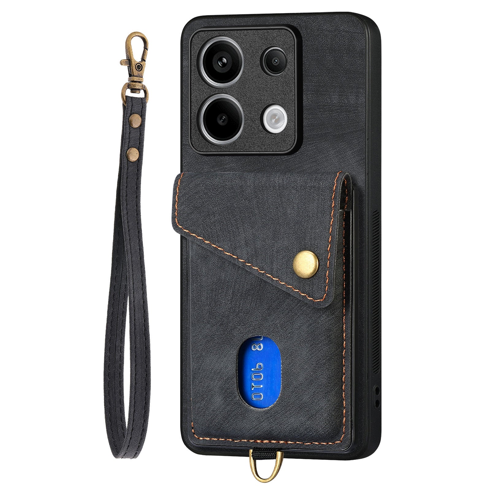 D1 For Xiaomi Redmi Note 13 Pro 5G / Poco X6 5G Case Anti-Drop PU+TPU Phone Cover with Kickstand