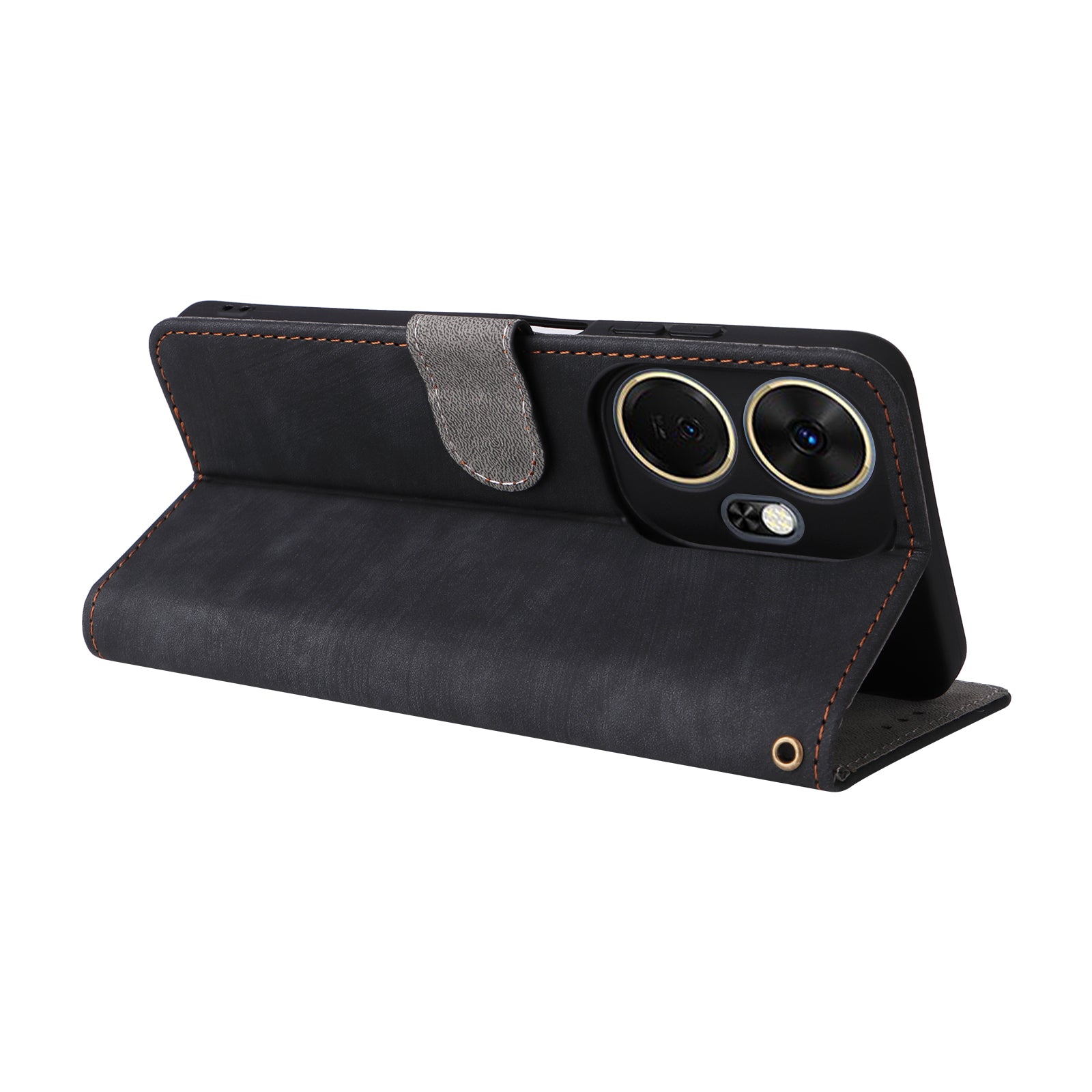 For Transsion itel P55+ P663LN Case RFID Blocking Leather Purse Phone Cover with Wrist Strap