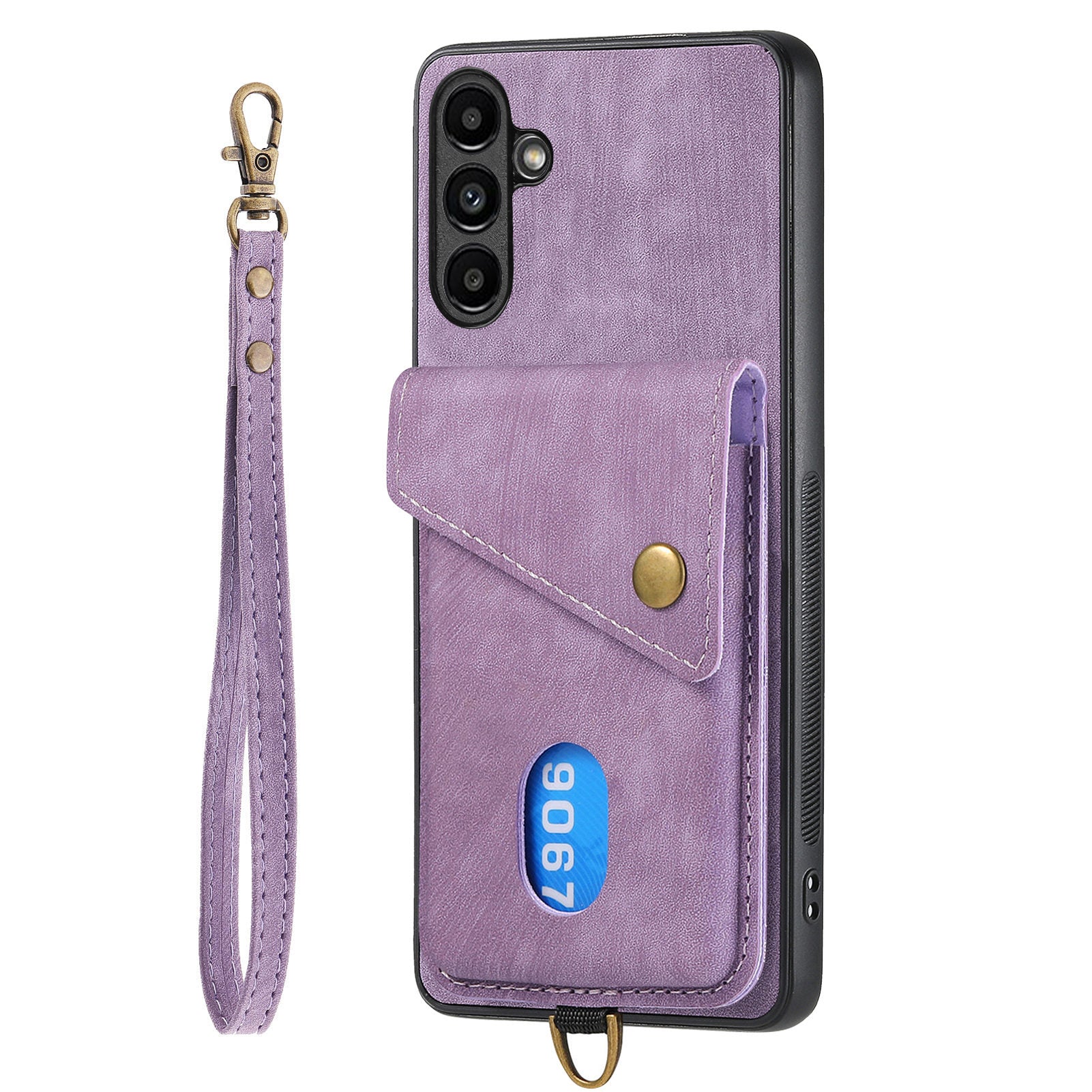 D1 For Samsung Galaxy A34 5G Phone Case Card Slot Retro Leather+TPU Cover