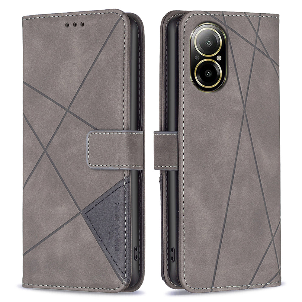BINFEN COLOR BF05 For Realme C67 4G Leather Case Card Holder Wallet Phone Cover
