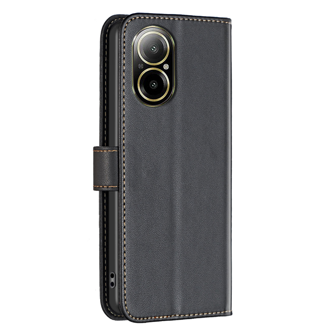 BINFEN COLOR BF17 For Realme C67 4G Case Wallet Leather Folio Phone Cover with Magnetic Closure