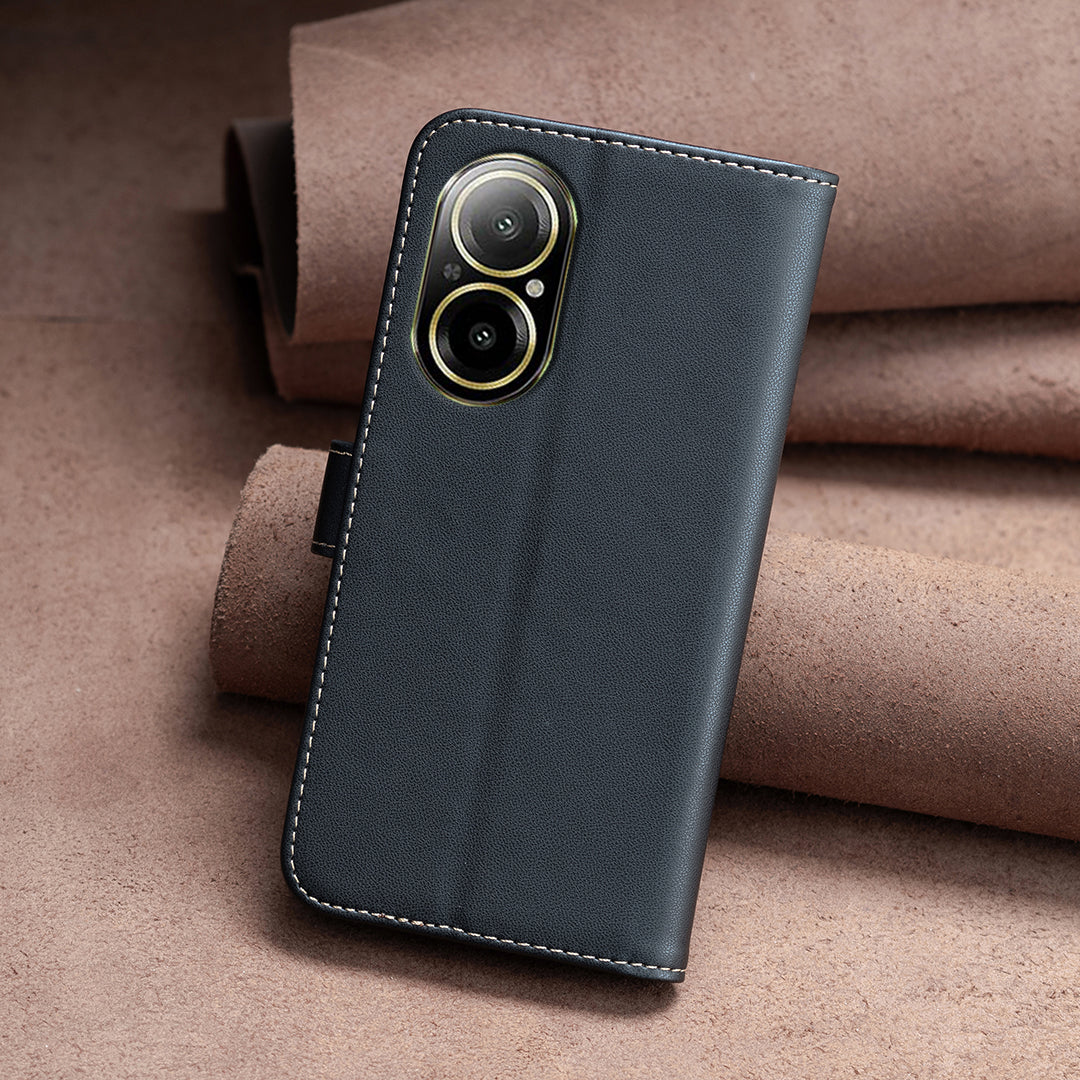 BINFEN COLOR BF17 For Realme C67 4G Case Wallet Leather Folio Phone Cover with Magnetic Closure