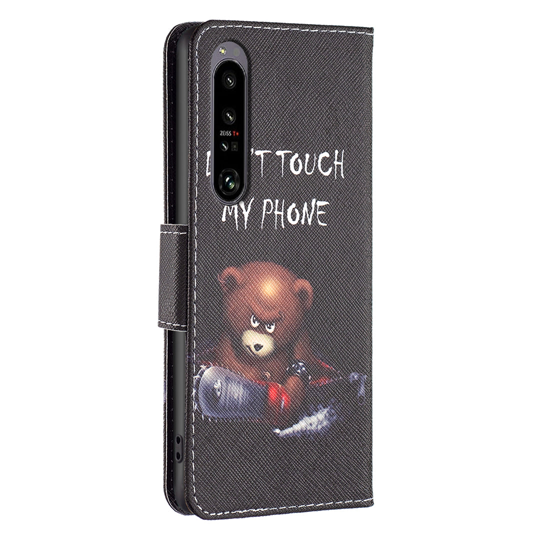 For Sony Xperia 1 VI Cell Phone Cases Leather Pattern Printing Flip Stand Cover