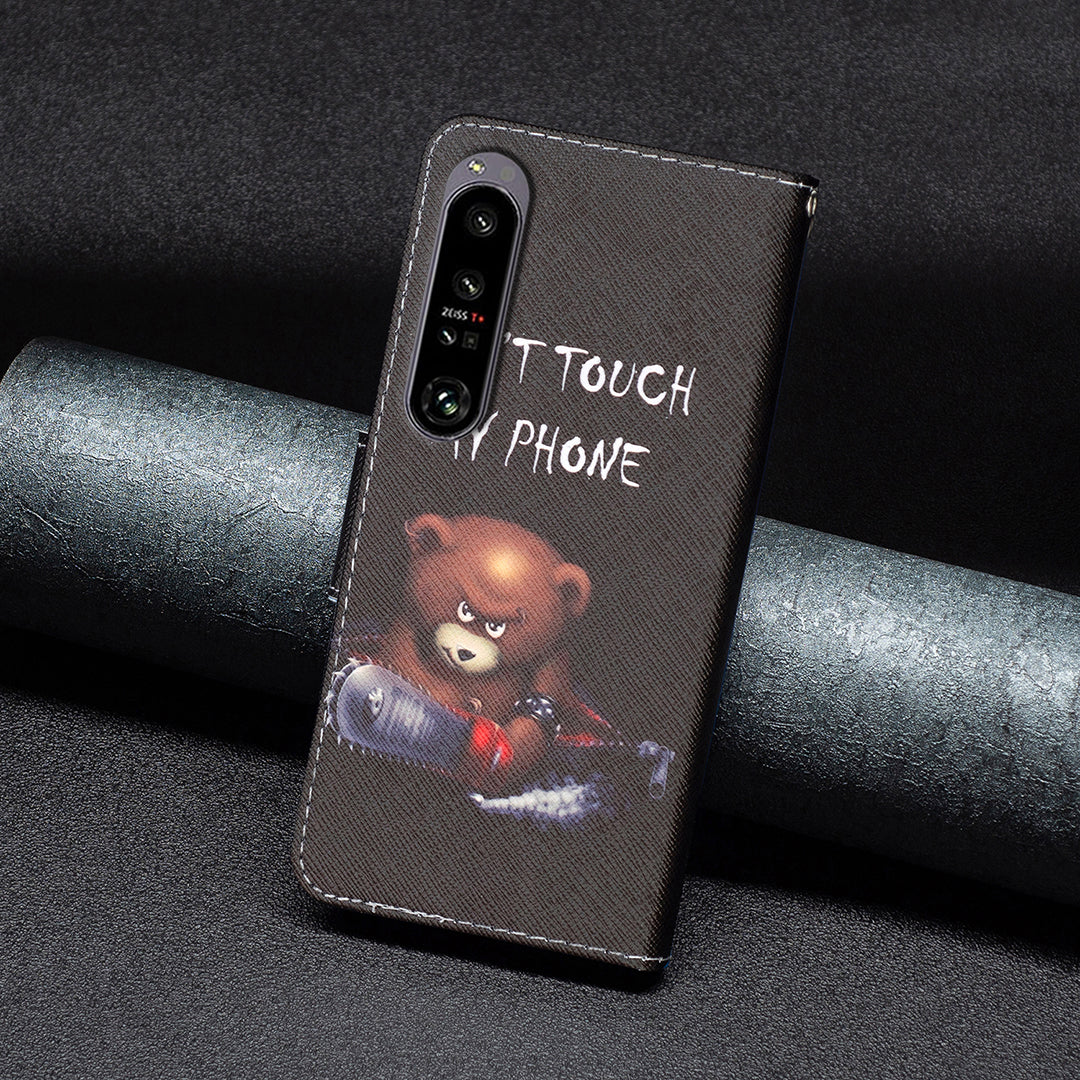 For Sony Xperia 1 VI Cell Phone Cases Leather Pattern Printing Flip Stand Cover