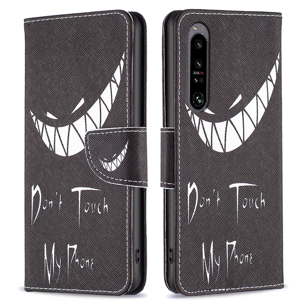 For Sony Xperia 1 VI Cell Phone Cases Leather Pattern Printing Flip Stand Cover